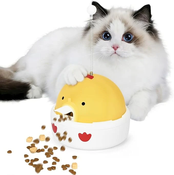 Green Animal-Activated Pet Feeders Interactive Cat Dog Spring Treats Teaser Dispenser Toy Puzzle Releasing Pet Toy Food Feeder Ball Electric Cat Toy for Indoor Bored Cats Gentle Dog ExcitedAbout ThisOverview Carefully Designed