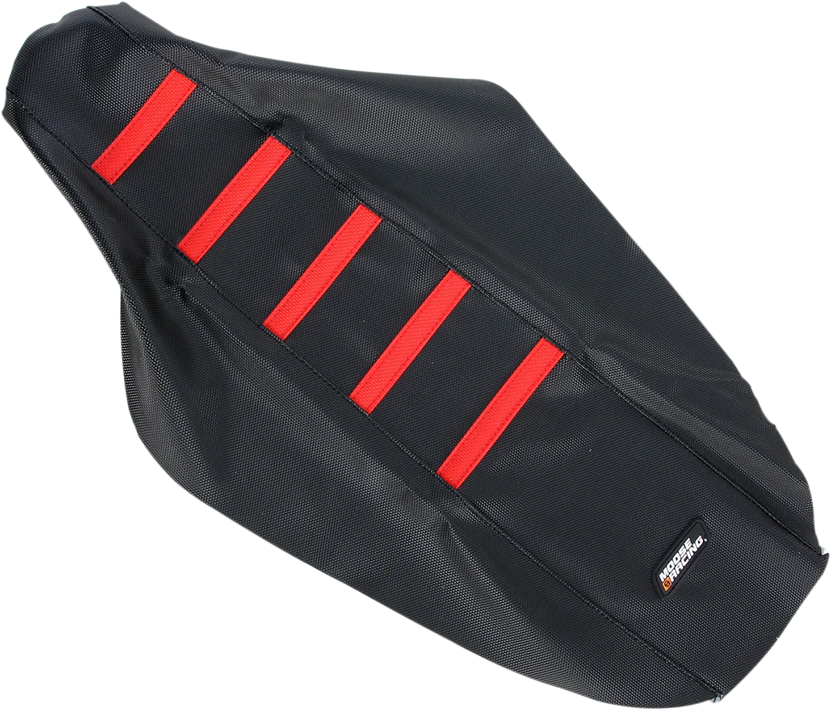 Artisan MOOSE RACING Ribbed Seat Cover – Black Cover Red Ribs – Honda CR12500-331RT Effective