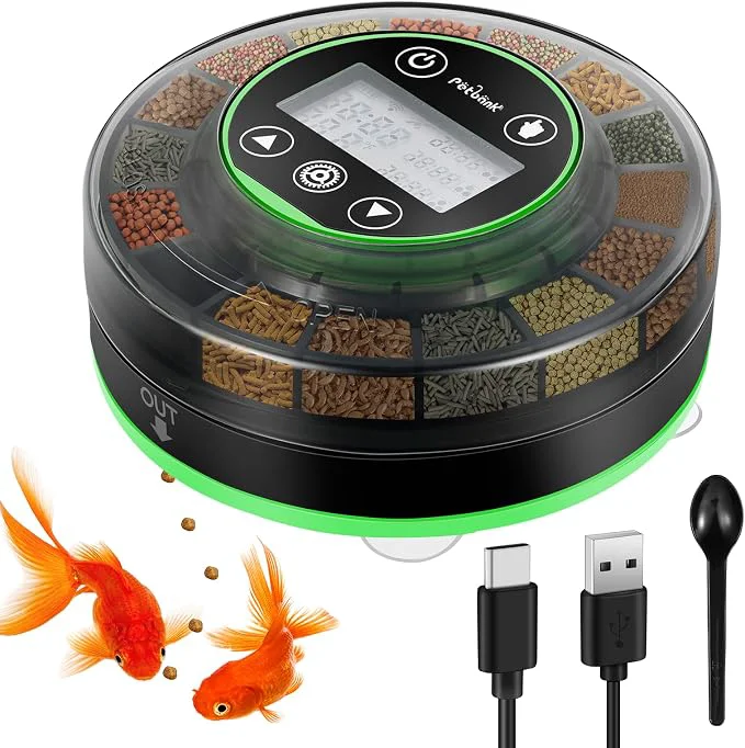Contemporary Automatic Fish Feeder for Aquarium Convenient