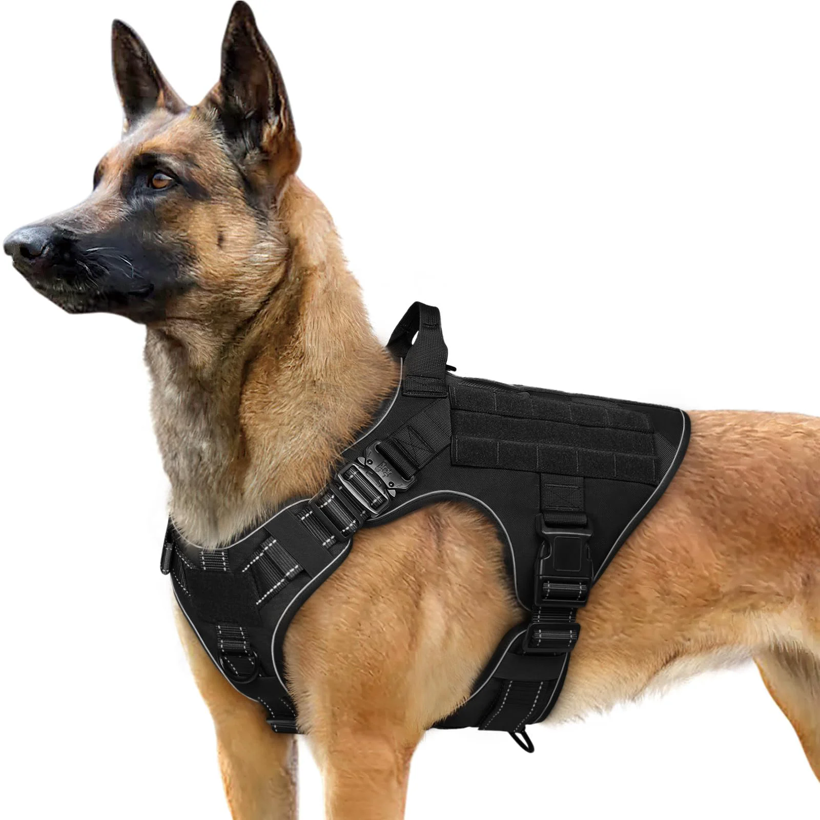 Exceptional Rabbitgoo Upgraded Tactical Dog Harness for Large Dogs Reflective No-Pull Heavy Duty Relaxed