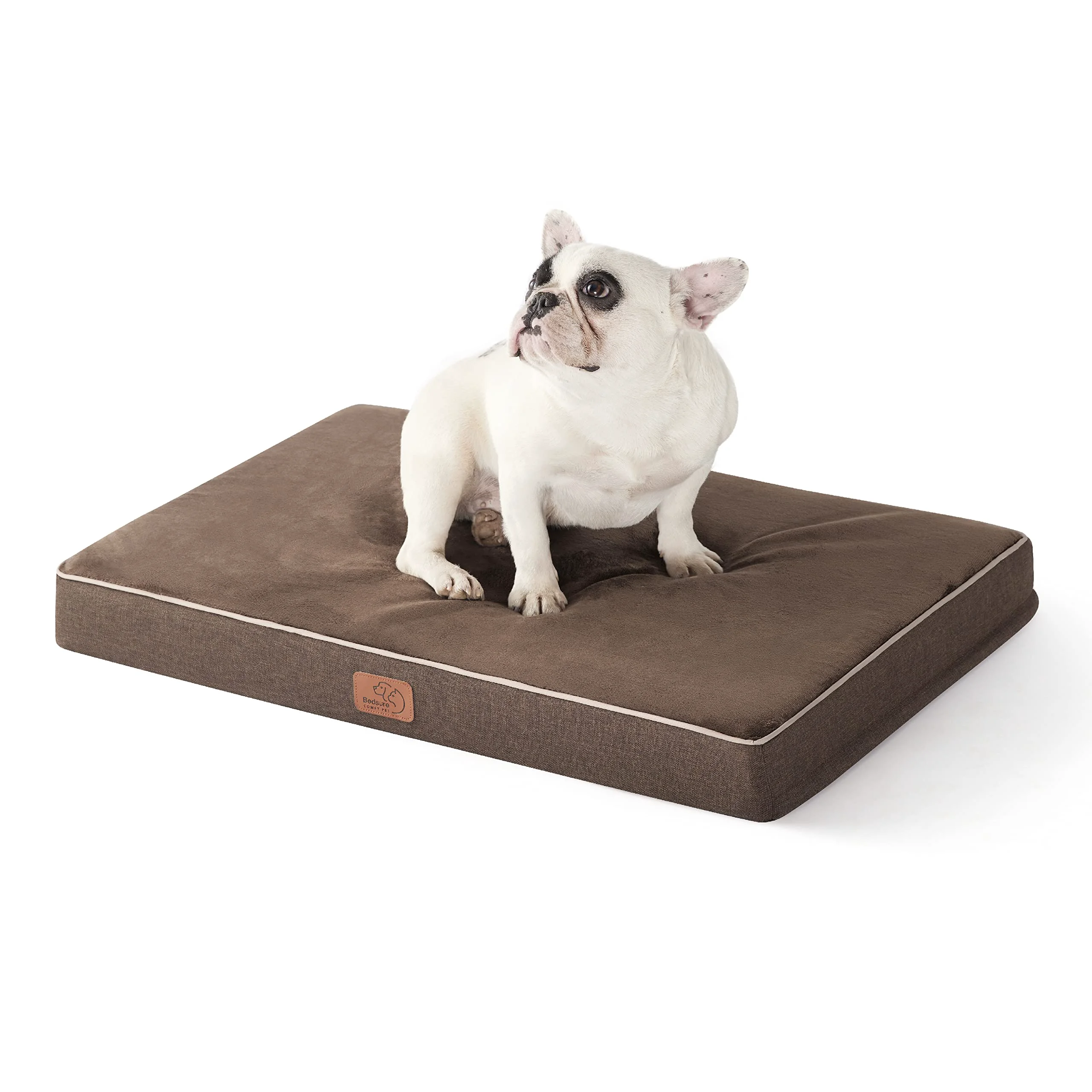 Organic Bedsure Memory Foam Dog Bed – Medium Orthopedic Crate Bed with Removable Washable Cover Trendy
