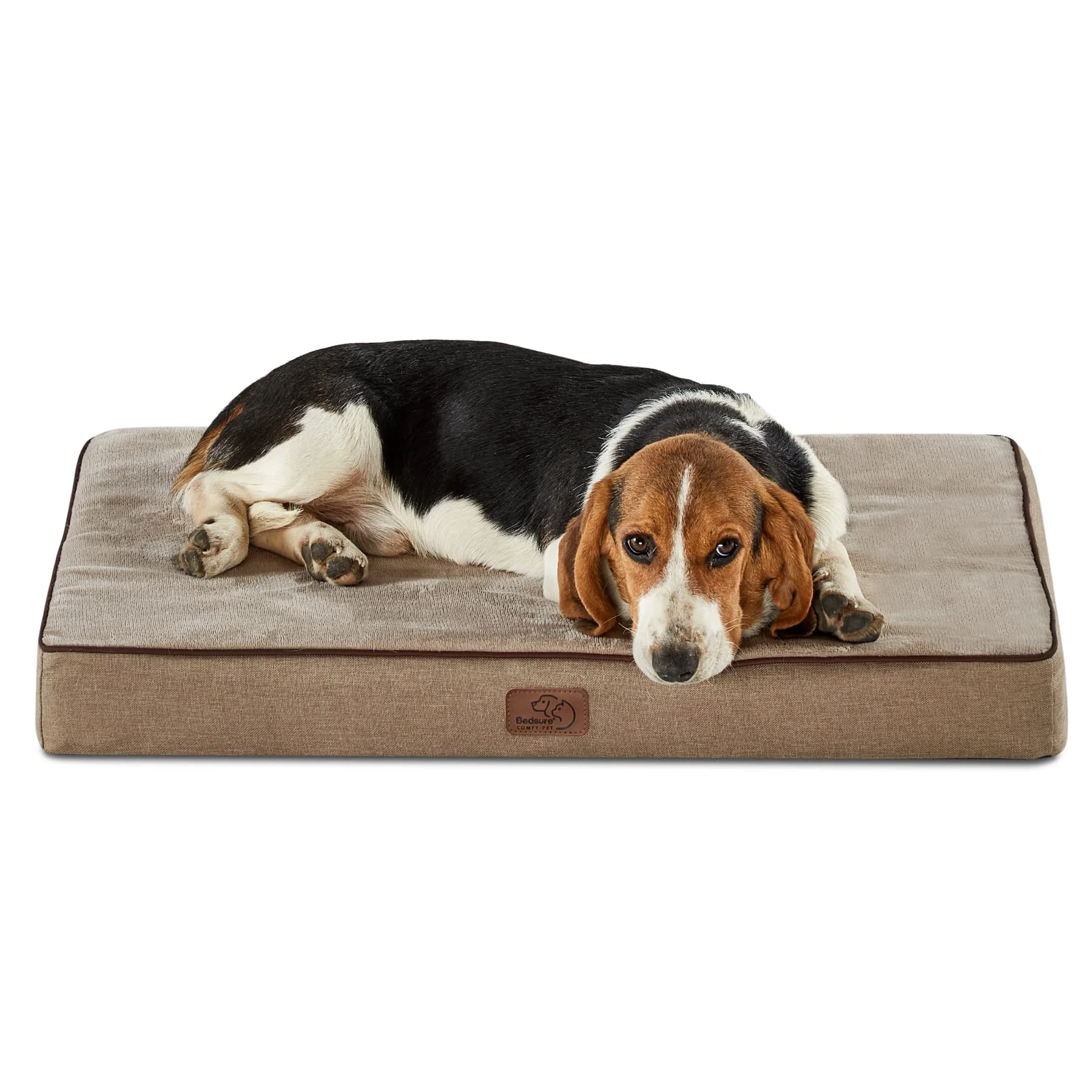 Official Bedsure Memory Foam Dog Bed – Medium Orthopedic Crate Mat Washable Cover Non-Slip Bottom Clean
