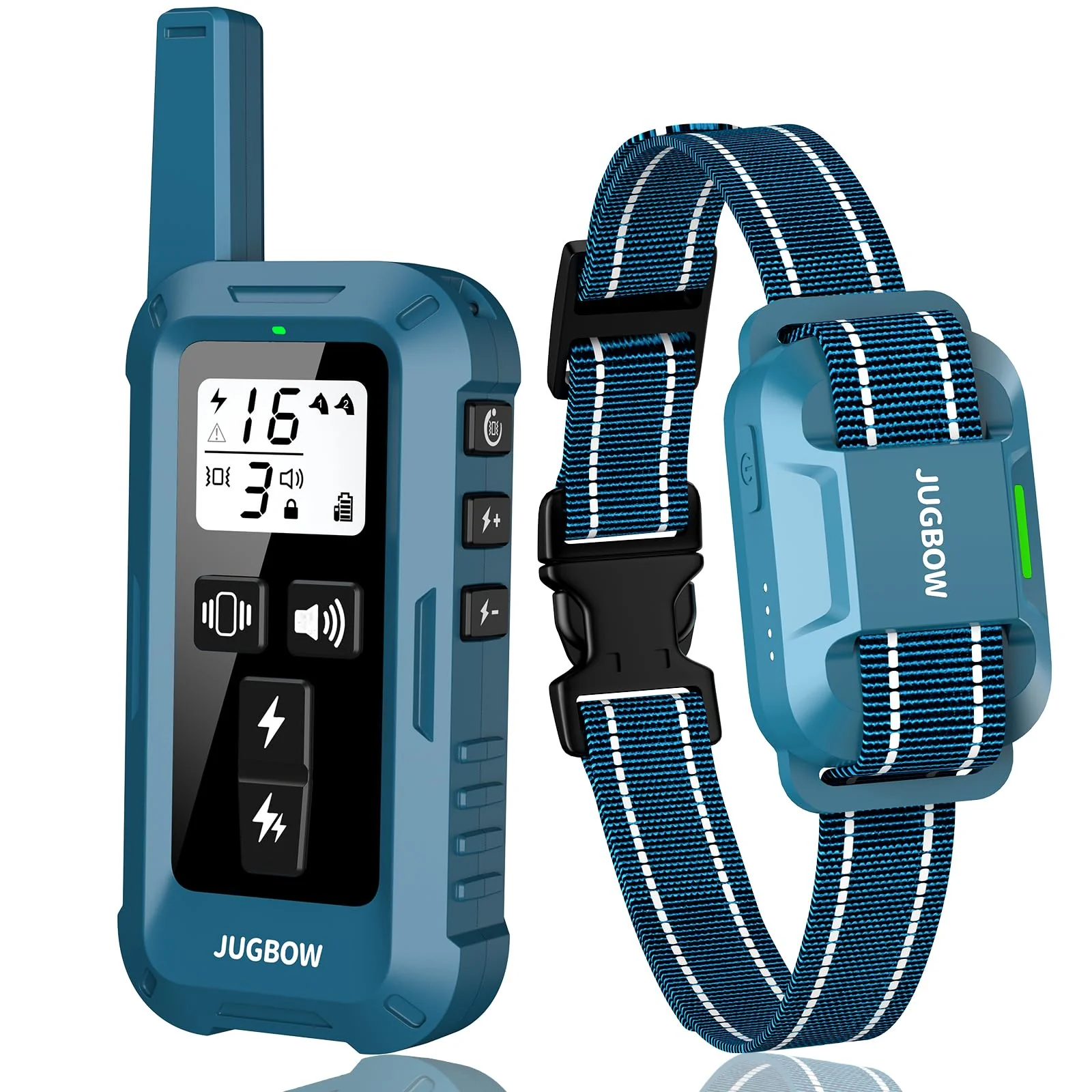 Enhanced Jugbow Dog Shock Collar with Remote — 4200ft Range 4 Training Modes IPX8 Waterproof 5-120lbs Sustainable