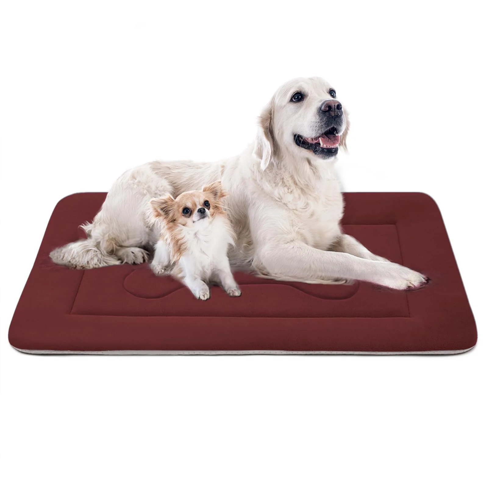 Minimalist JoicyCo Extra Large Dog Bed Crate Mat – Non-Slip Washable Plush Kennel Pad 36-48 in Efficient