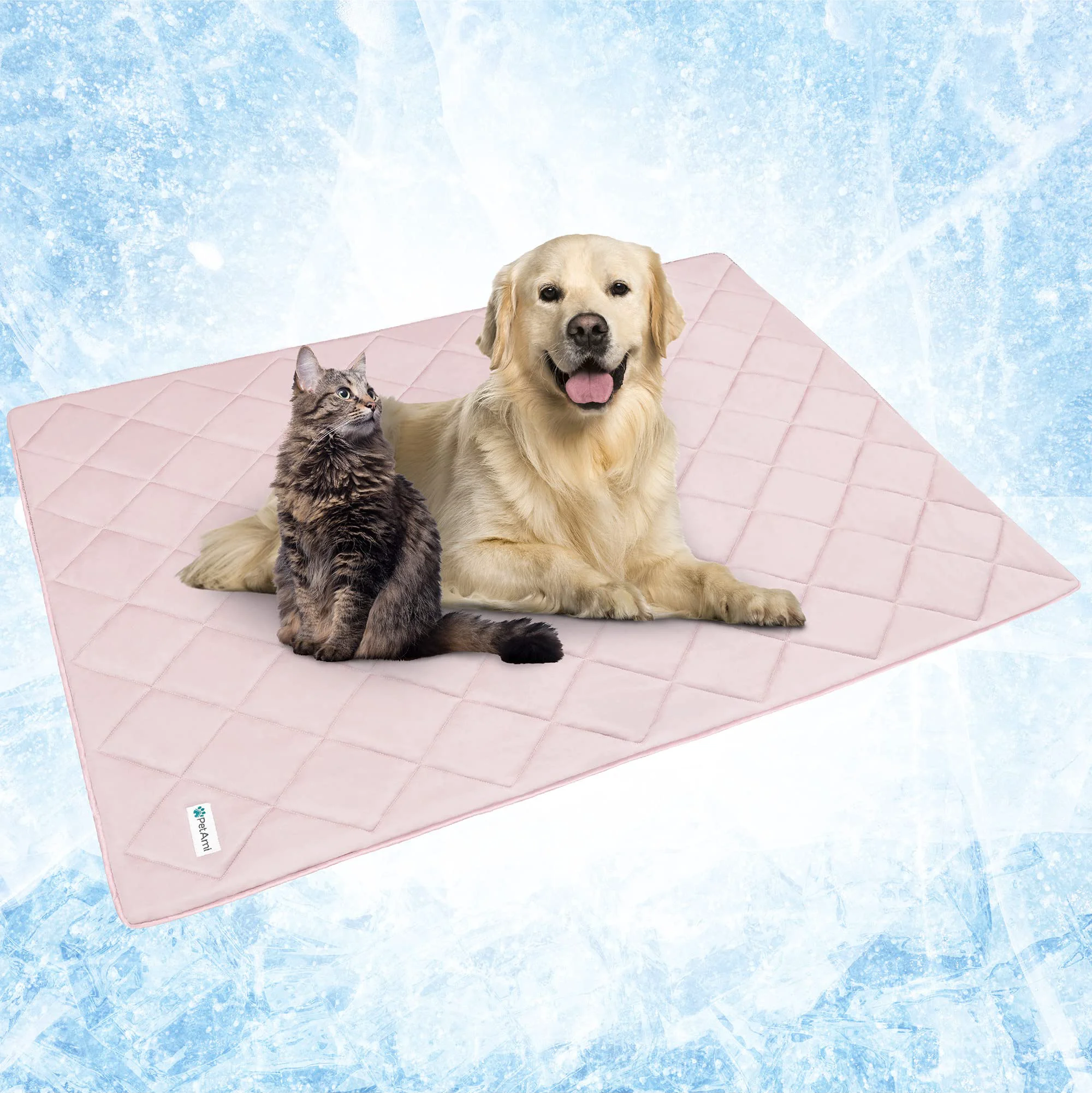 Trendy PetAmi Premium Cooling Dog Blanket Lightweight Reversible Plush Throw 60×80 in Pink Sophisticated
