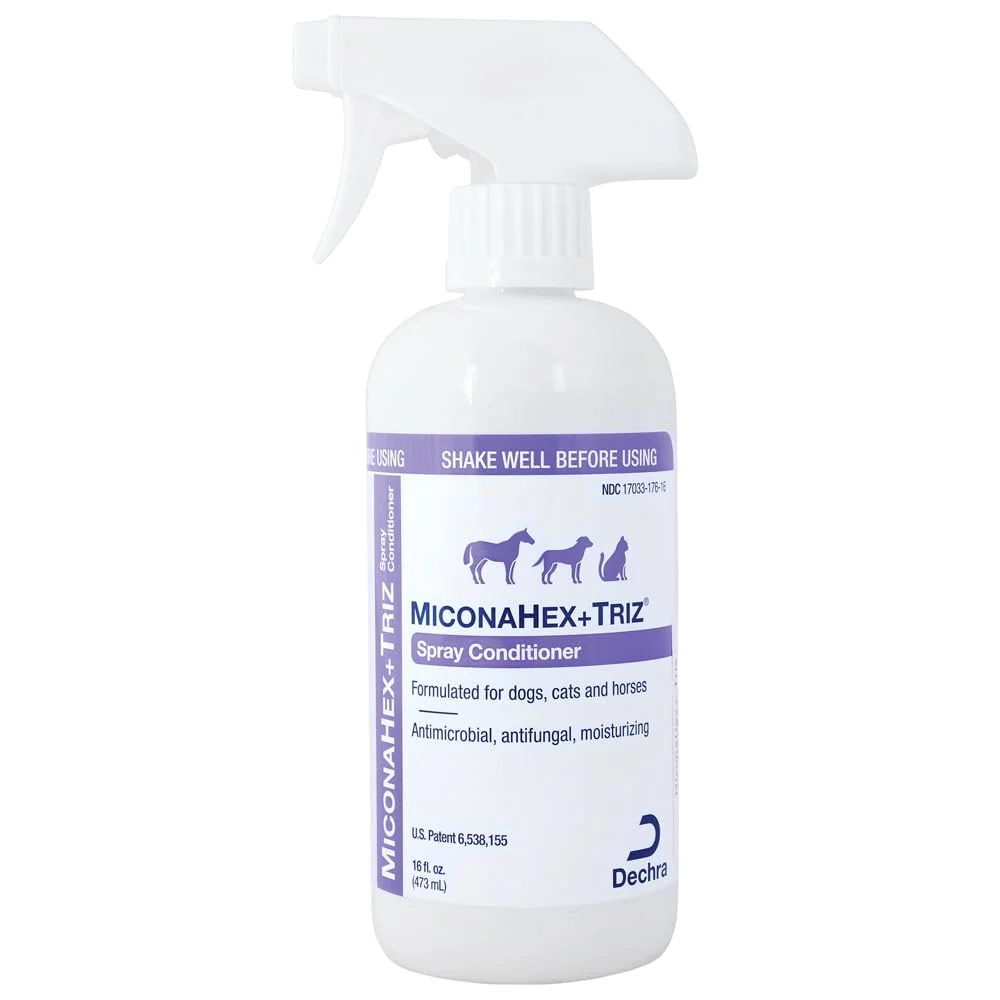 Comfortable Miconahex Triz Spray for Dogs Cats and Horses – 16 fl oz Skin Support Eco-Friendly