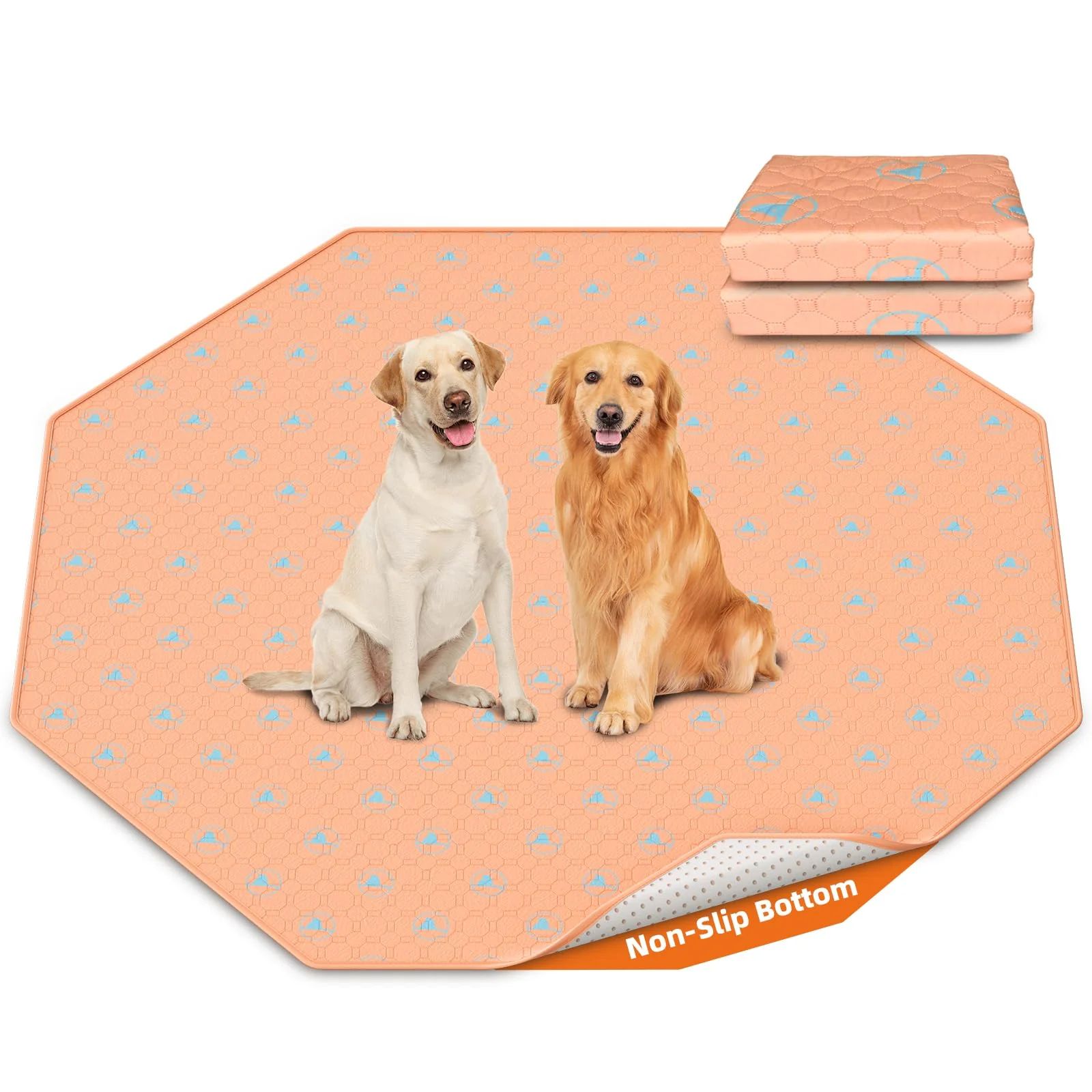 Modern PJYuCien Washable Pee Pads for Dogs – 2 Pack 89×33 in 8-Panel Leak-Proof Stylish