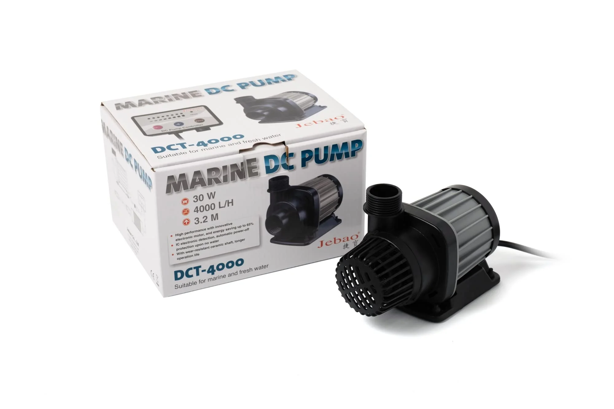 Carefully Designed Jecod Jebao DCT-4000 Marine Controllable Water Pump — 1056 GPH 30W 10-Speed Clean