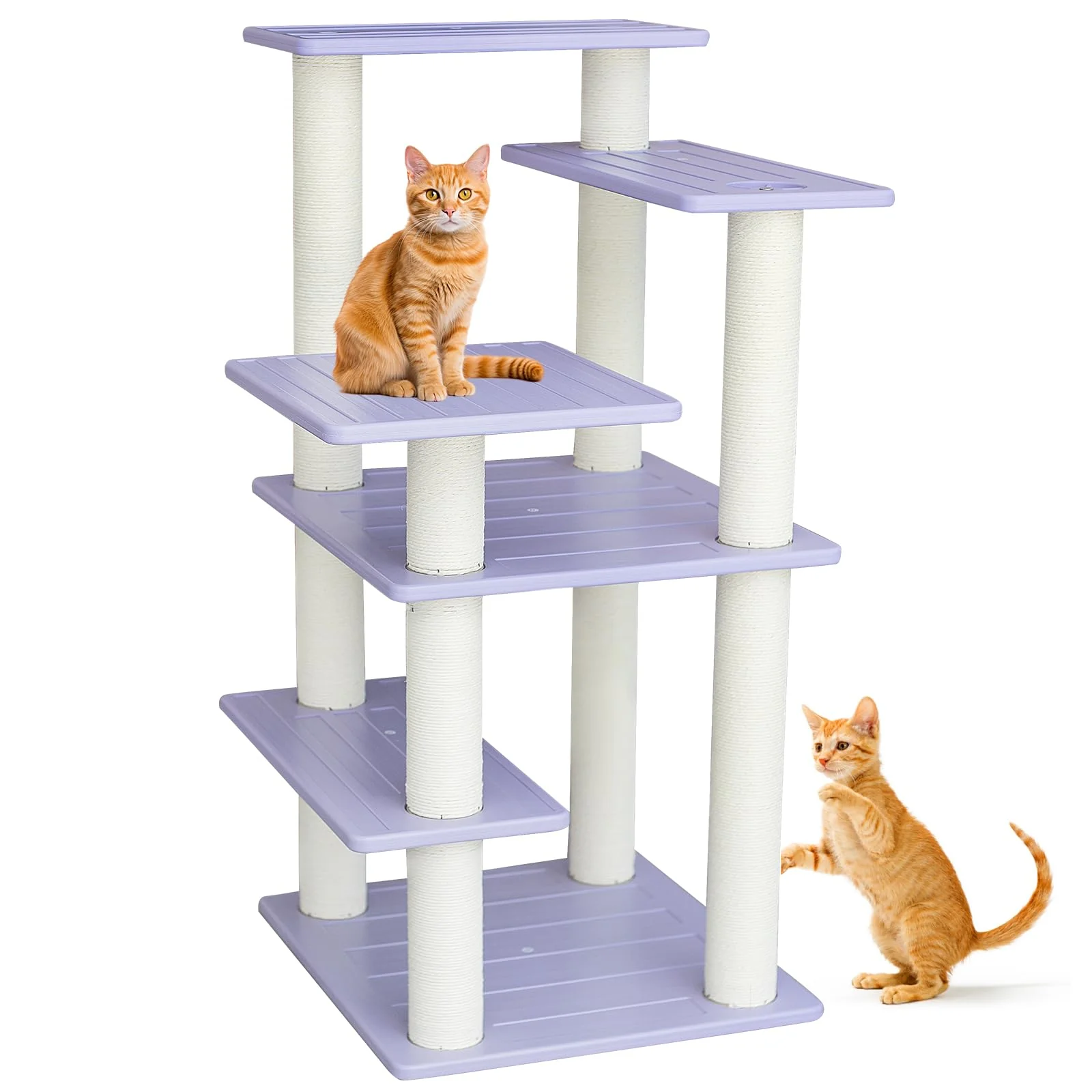 Fine Crafted MAOHEGOU 5 Level Cat Tree 46 in — Outdoor Indoor Cat Tower with Scratching Posts Genuine