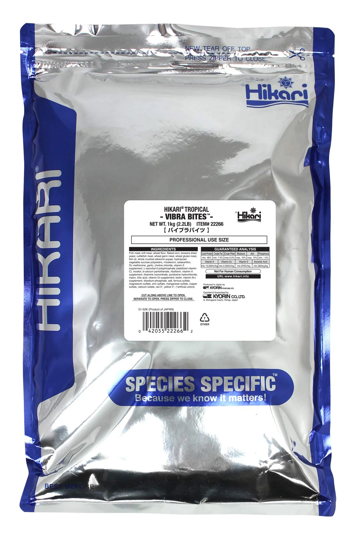 Carefully Designed Hikari HK22266 Vibra Bites Tropical Fish Food 2.2 lb – Color Enhancement Balanced Nutrition Quality