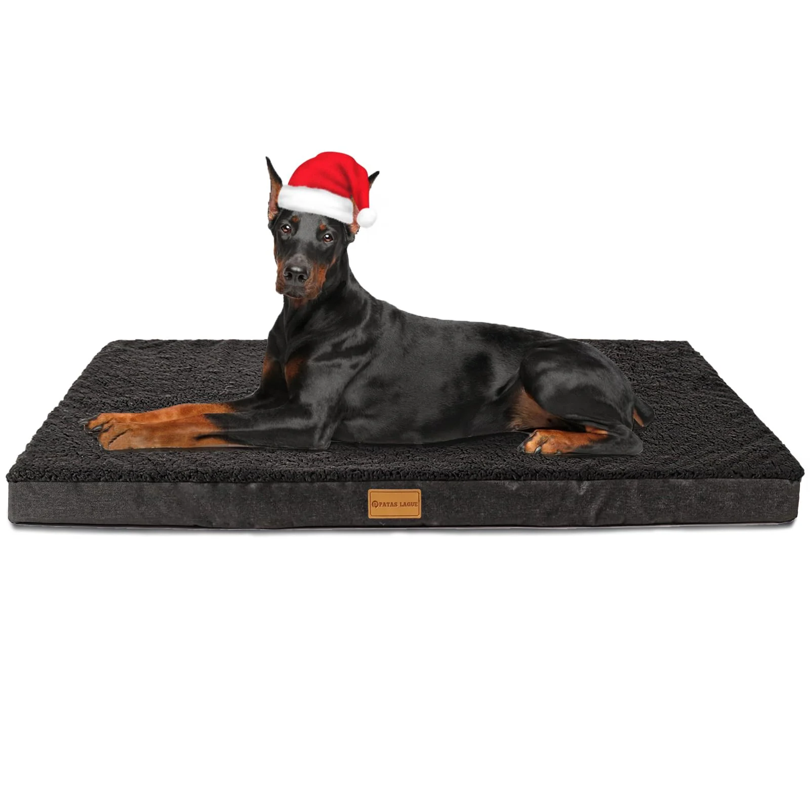 Easy-to-Use Patas Lague Orthopedic Jumbo Dog Bed 56×40 in – Large Dog Bed with Removable Cover Non-Slip Bottom Selected
