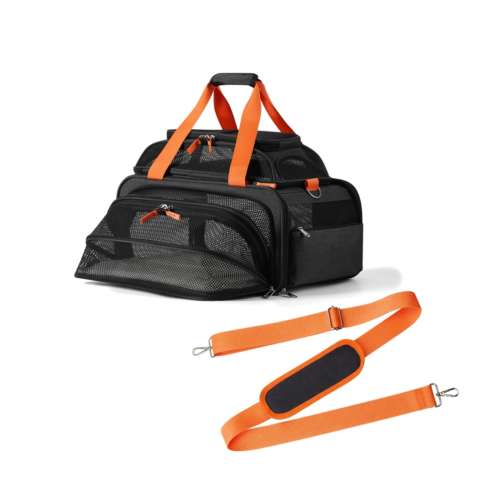 Prestigious pidipiti TSA- Expandable Underseat Pet Carrier 17×12.5×8.5 for XS Dogs Cats Selected