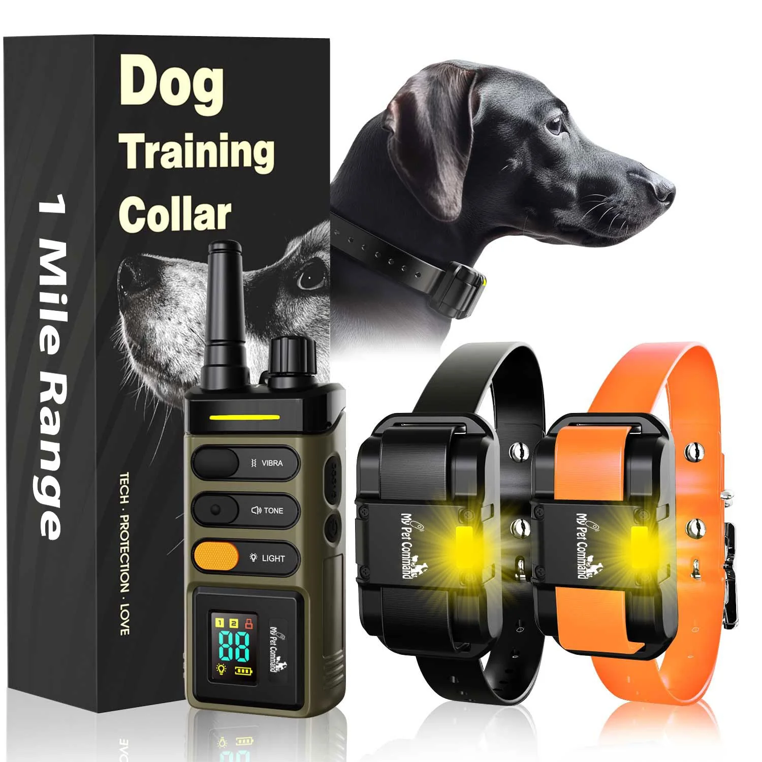 Outstanding My Pet Command Long Range Dog Training Collar – 1 Mile Remote 2 Collars World-Class