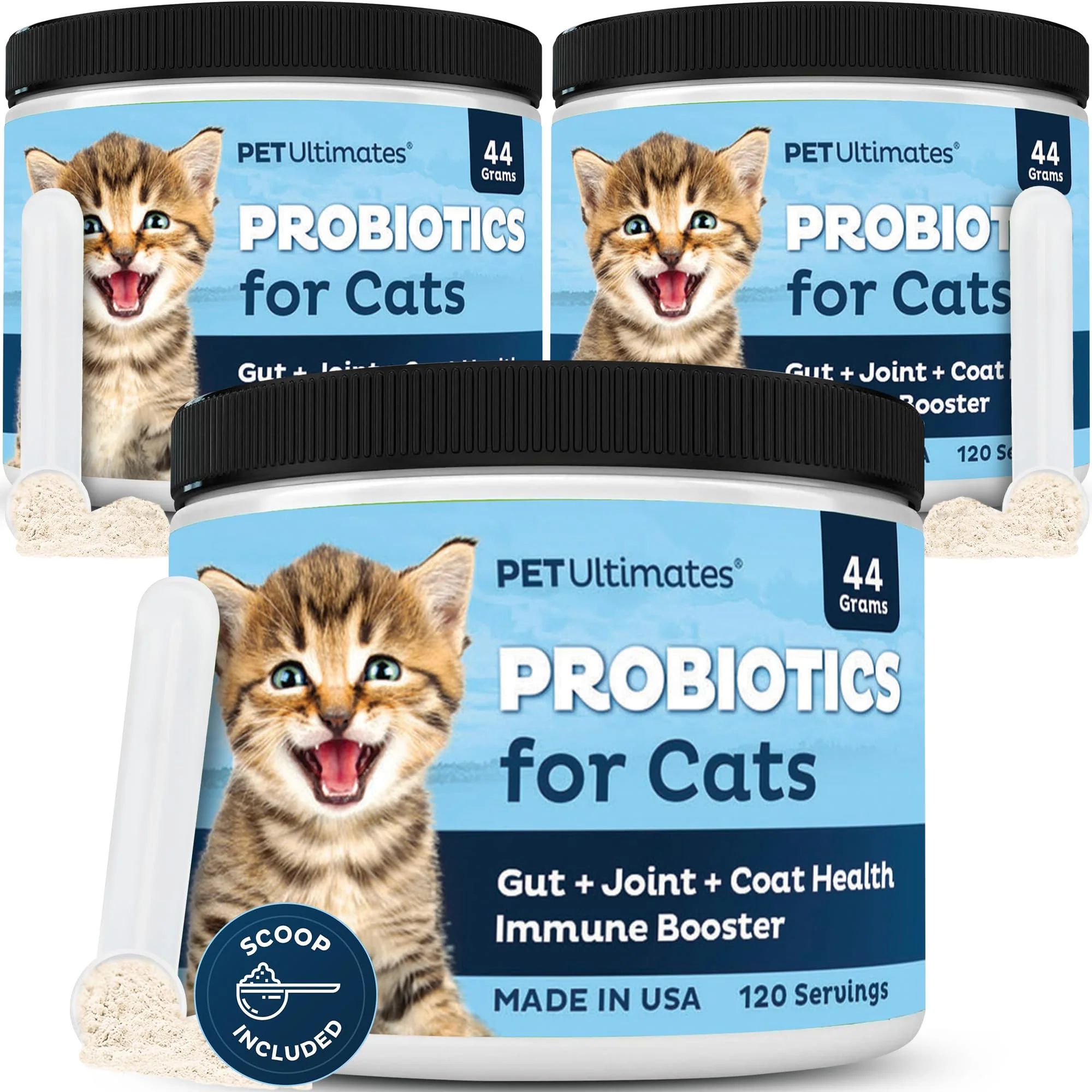 Contemporary Pet s Probiotics for Cats – 3 Pack 20-Species Cat Probiotic Powder Official