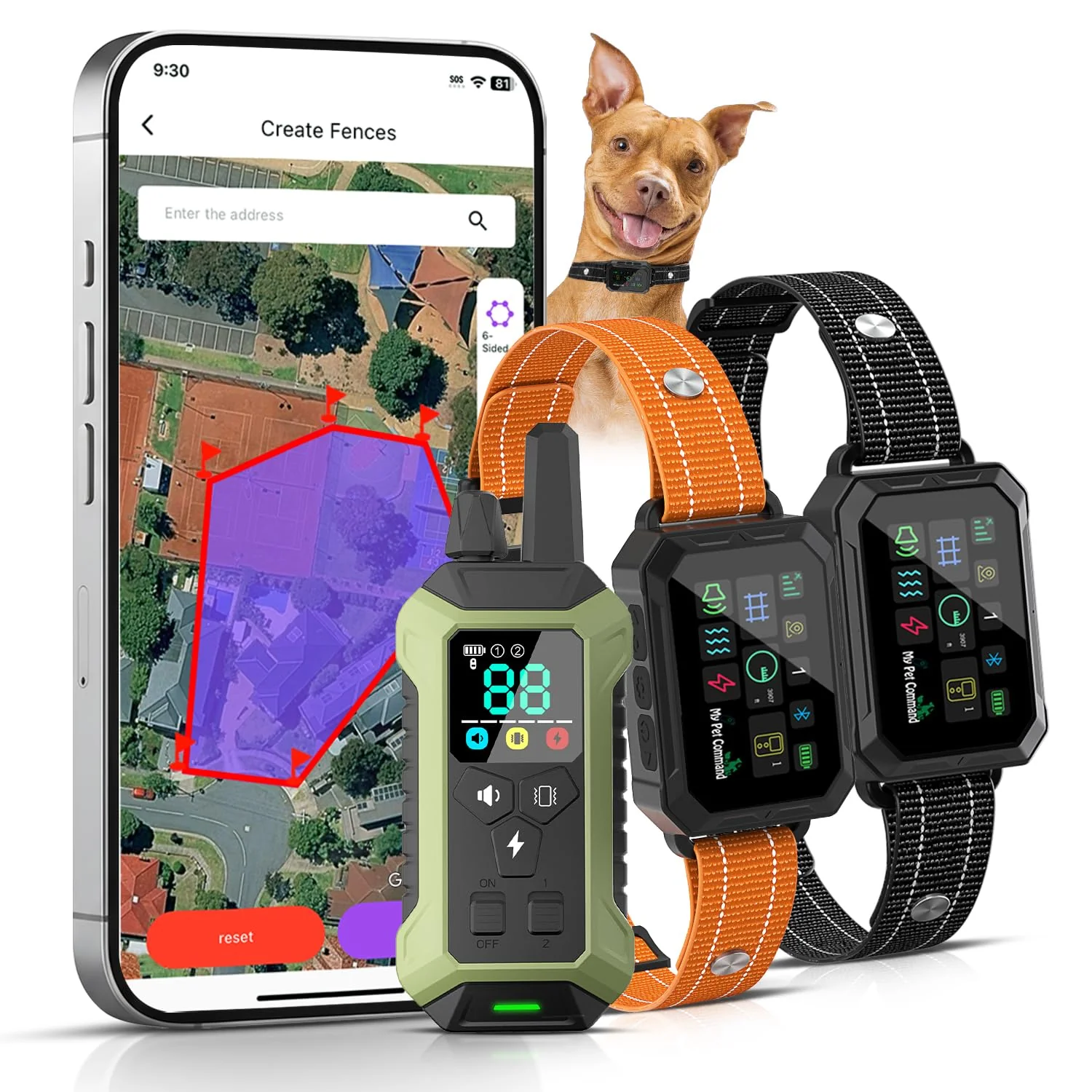 Fashionable My Pet Command GPS Fence — No-Subscription Wireless Dog Fence with App Green