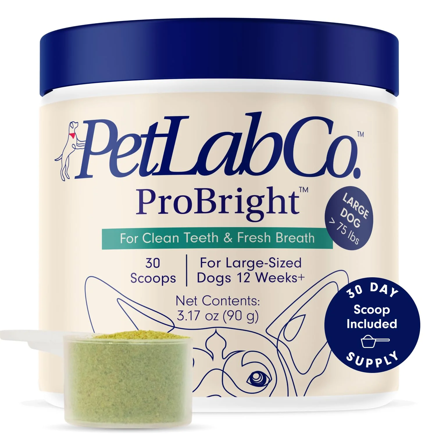 Contemporary PetLab Co. ProBright Dental Powder for Large Dogs — Fresh Breath Crafted