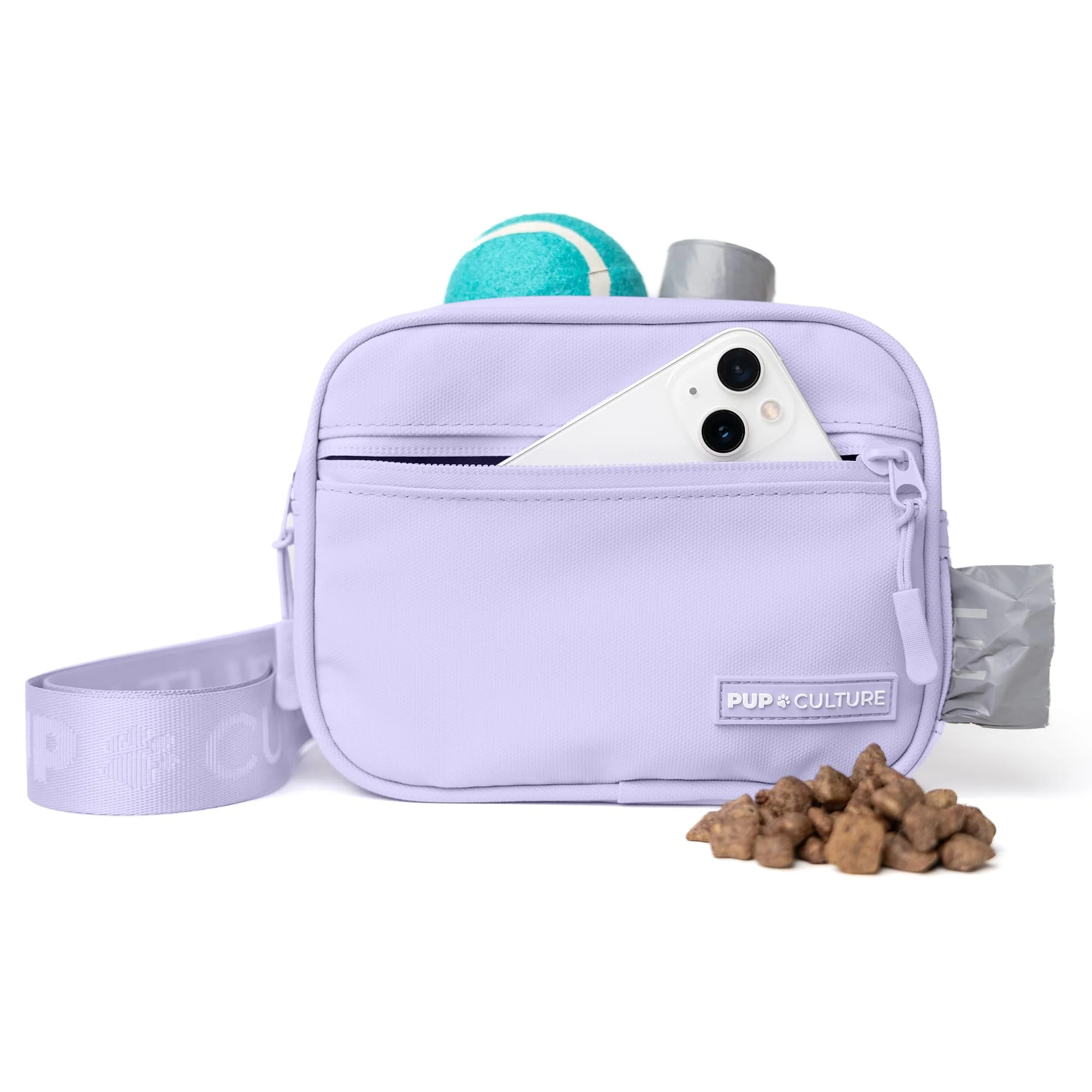 Responsible Pup Culture Dog Treat Pouch with Poop Bag Dispenser – Cross-Body Training Bag High-End