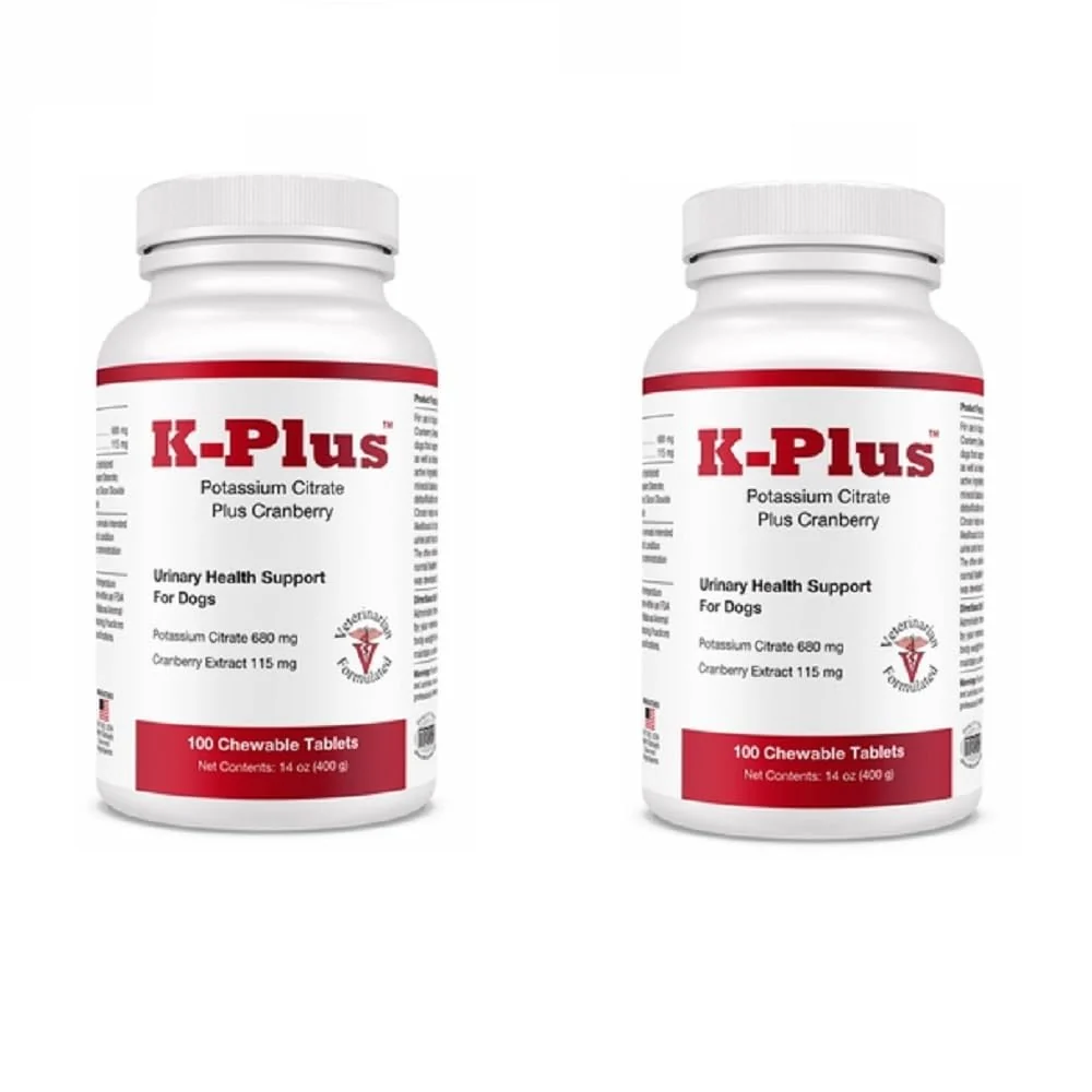 Artisan Pet Health Solutions K-Plus Potassium Citrate Cranberry for Dogs UTI Support Chewable Tablets 200 Count Smooth