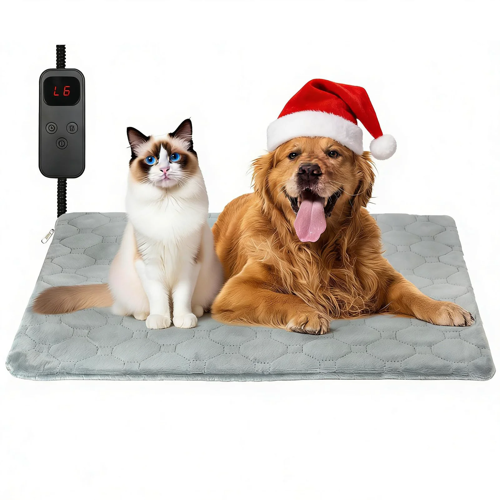 Advanced CANMIL Cat Heating Pad 6 Temperature Settings 5 Timers 15.7 x 27.5 in Waterproof Indoor Outdoor Expertly Made