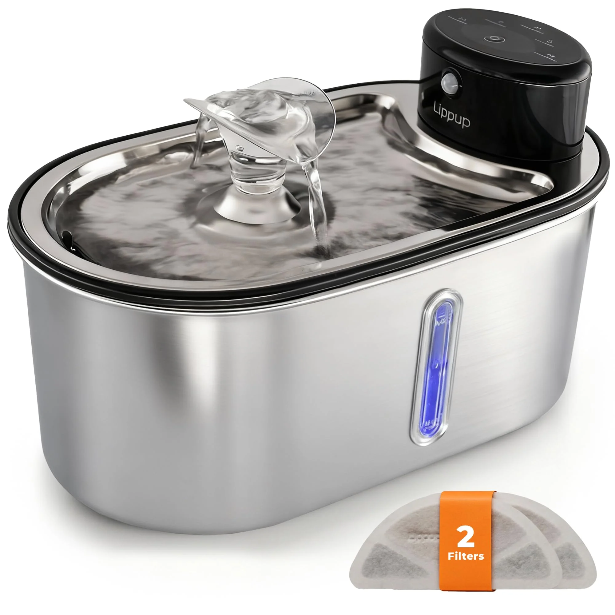 Trusted LIPPUP Wireless Cat Water Fountain Stainless Steel 108oz 3.2L Cordless Battery-Operated Ultra Quiet Breathable