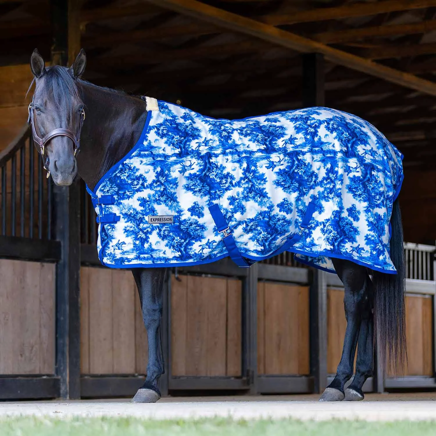 Luxury Jeffers Expression Standard Neck Fleece Cooler for Horses – 84-Inch Equine Towel Blanket Moisture-Wicking Lightweight Soft