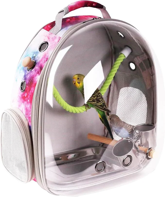 Recyclable Galaxy Pink Bird Carrier Backpack First-Class