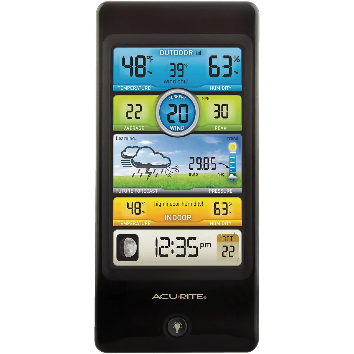 Relaxed AcuRite Notos 3-in-1 Weather Station with Color Digital Display Fashionable