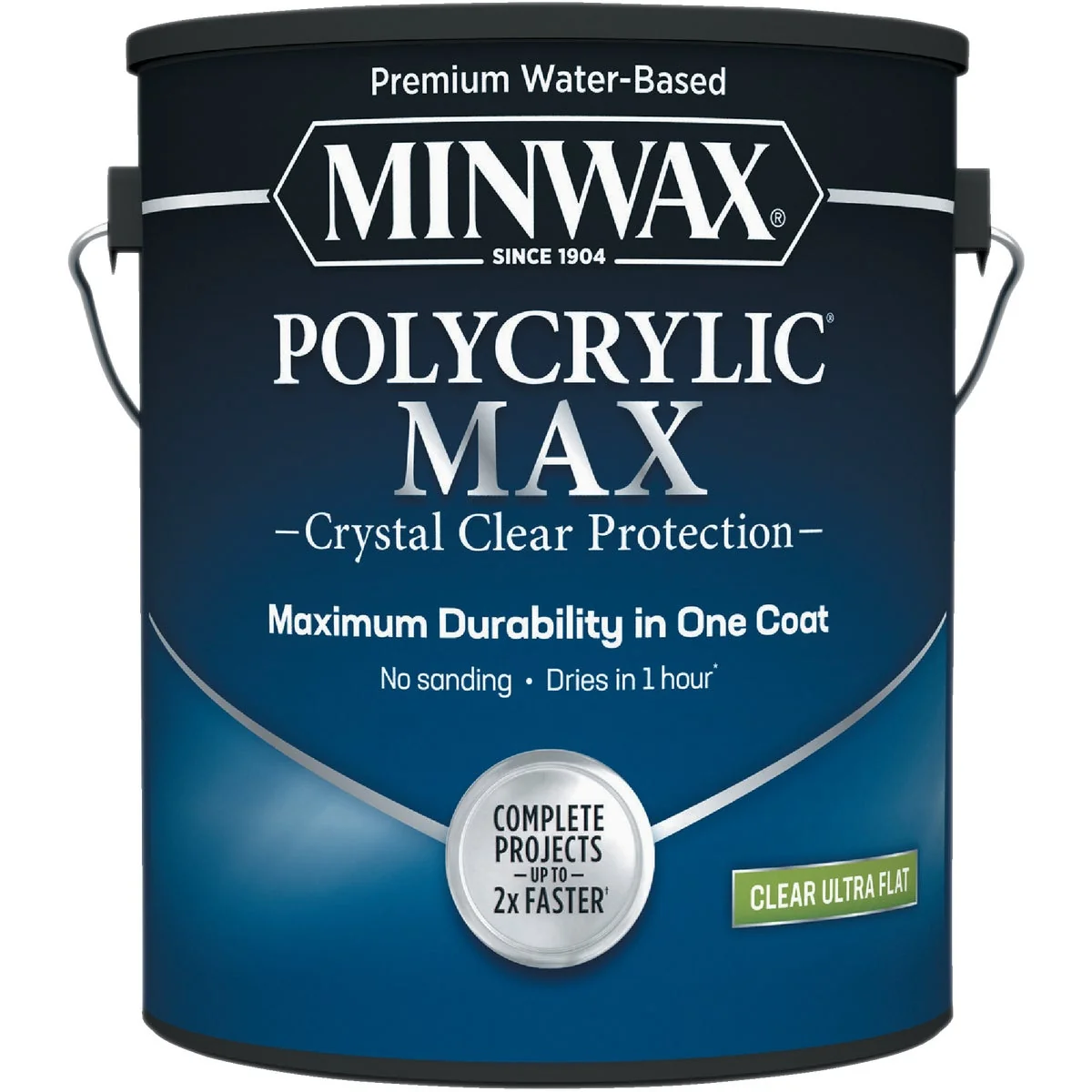 Sustainable Minwax Polycrylic Max Interior Stain Clear Ultra Flat 1 Gal. Trusted
