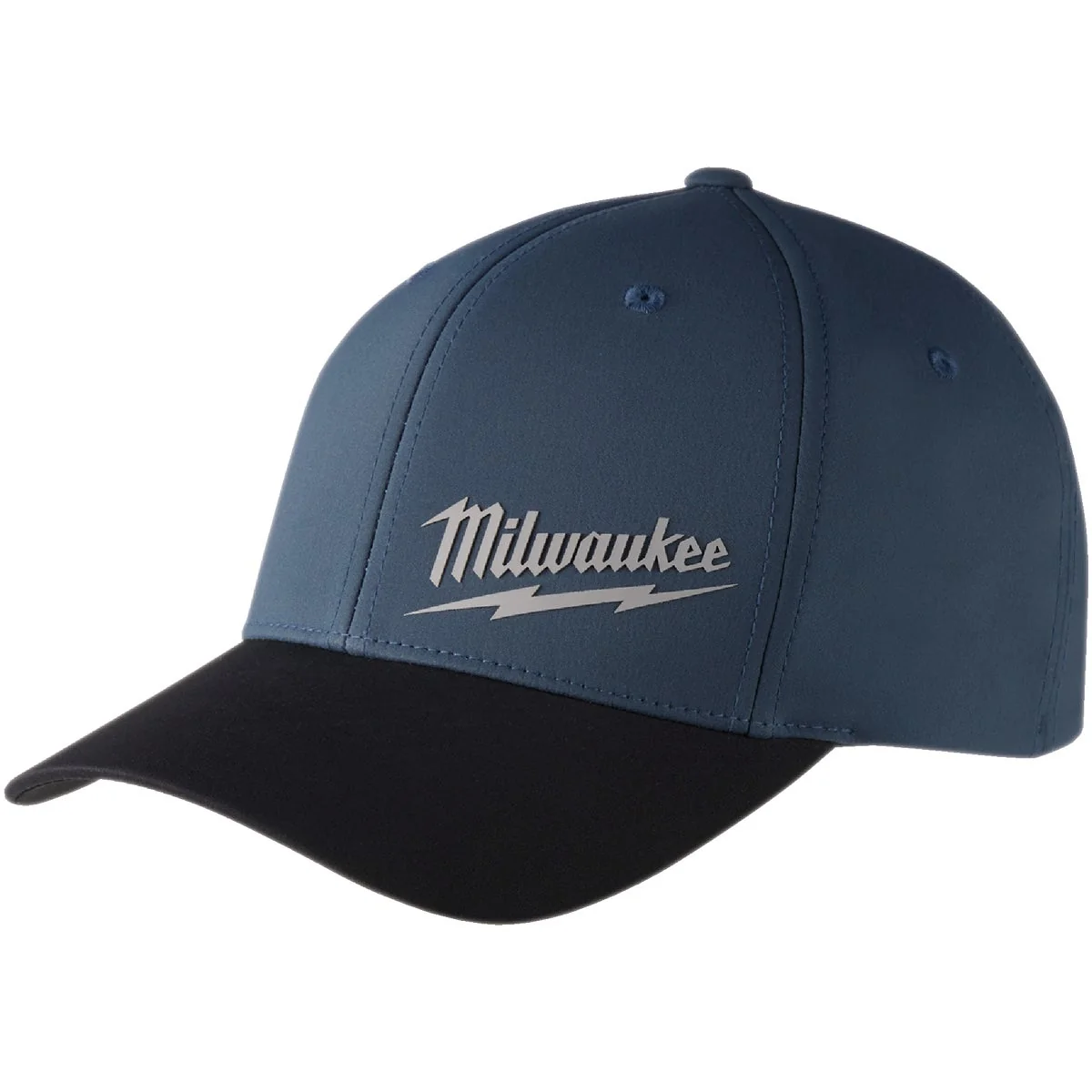 Convenient Milwaukee Workskin Blue Performance Fitted Hat Large XL Professional