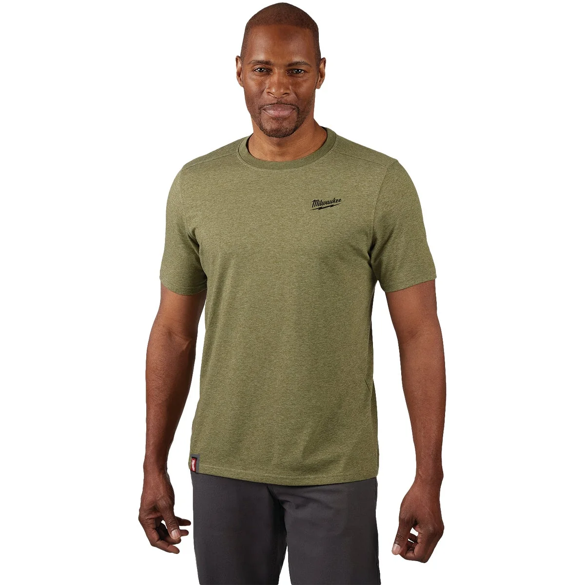 Efficient Milwaukee FLEX Men’s XL Green Hybrid Short Sleeve Work Shirt Clean