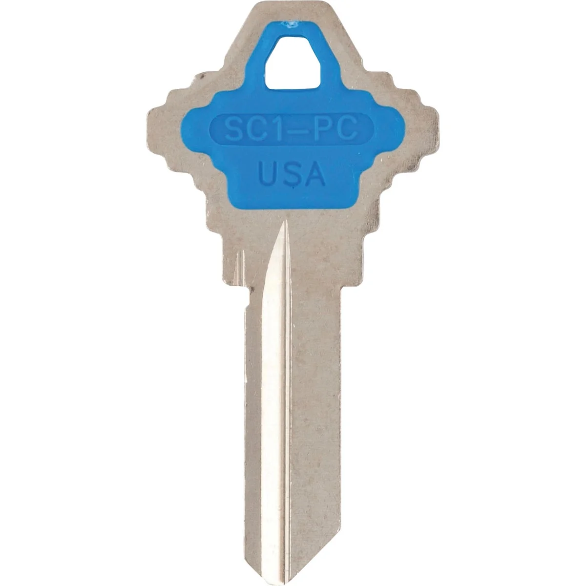 Recyclable ILCO Schlage Design Decorative House Key SC1-Blue 5-Pack Contemporary
