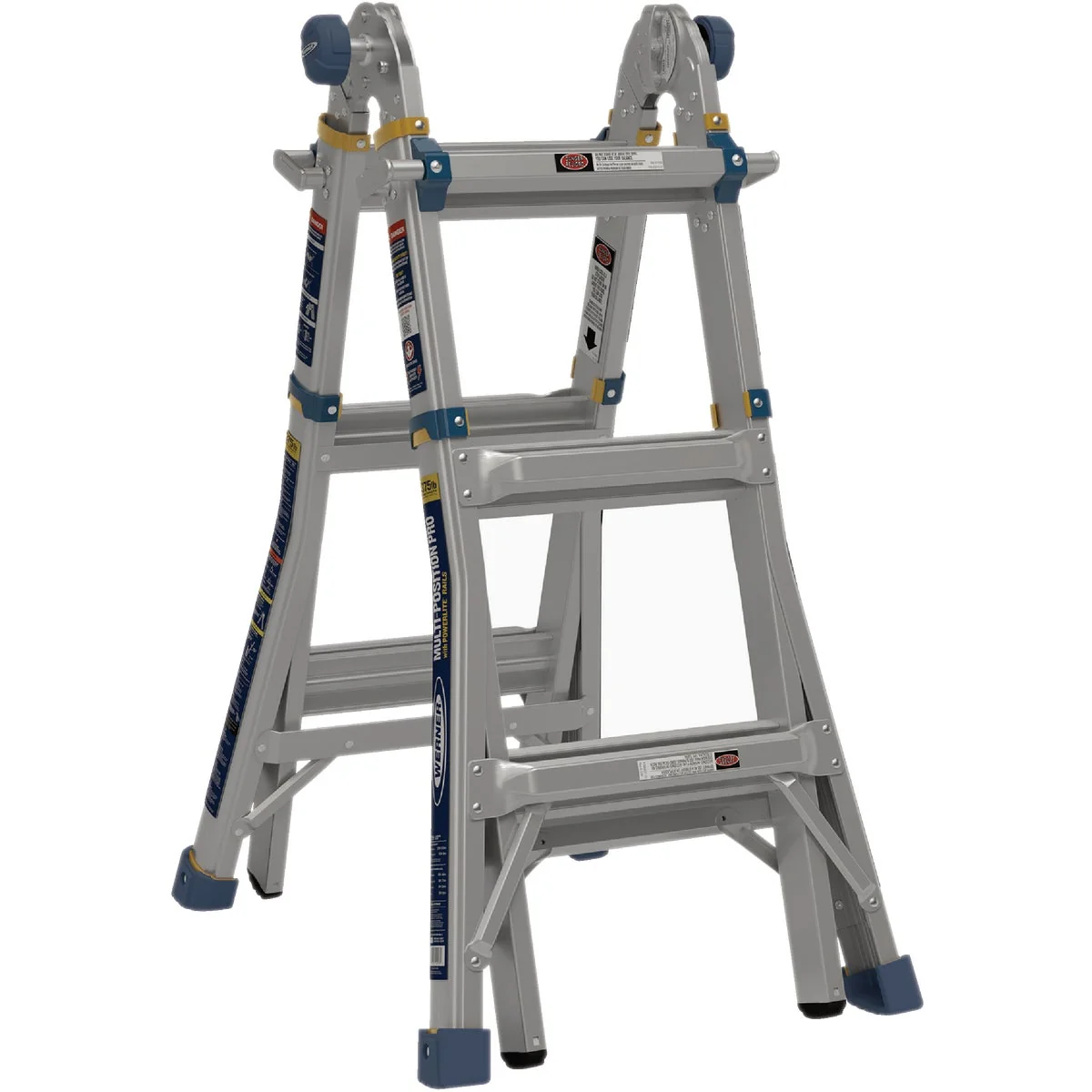 Artisan Werner 14 Ft. Aluminum Multi-Position Telescoping Ladder with 375 Lb. Load Capacity Type IAA Ladder Rating Trusted