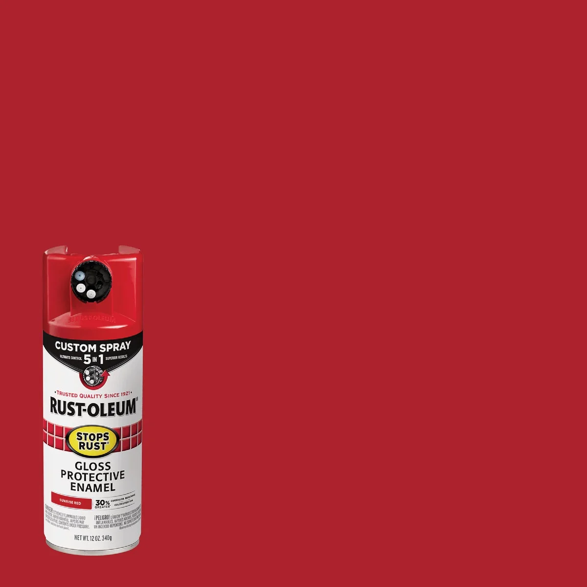 Sustainable Rust-Oleum Stops Rust 12 Oz. Custom Spray 5 in 1 Gloss Spray Paint Sunrise Red Trusted