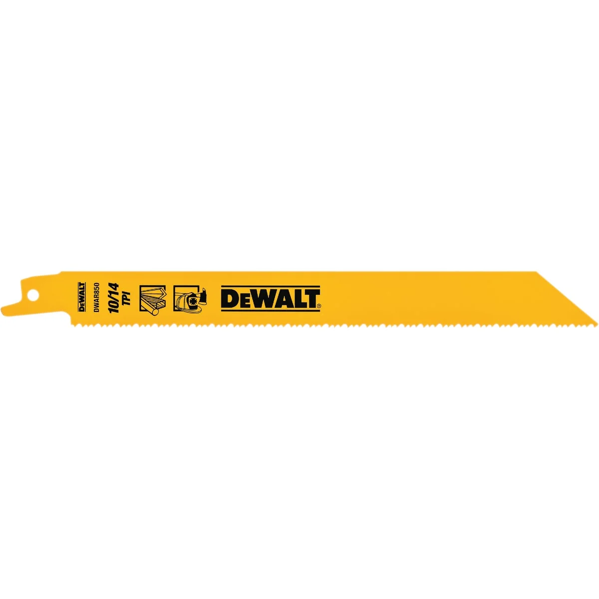 Smooth DEWALT 8 In. 10 14 TPI Bi-Metal General Purpose Reciprocating Saw Blade 5-Pack Reliable