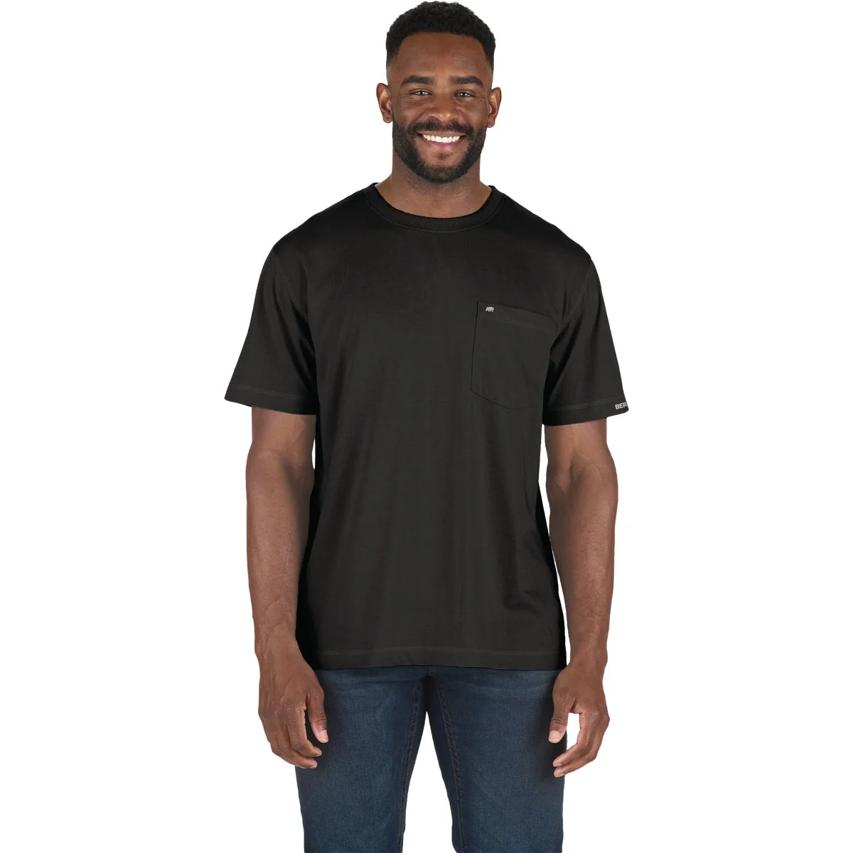 Carefully Designed Berne Performance Men’s 2XL Tall Black Short Sleeve Pocket T-Shirt Unique