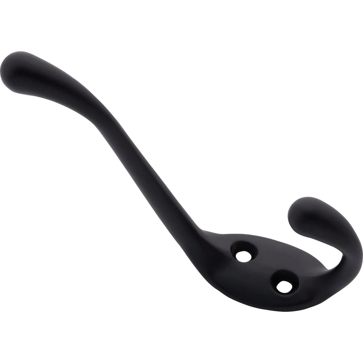 Solid National V167 Matte Black Heavy Duty Garment Hook Functional