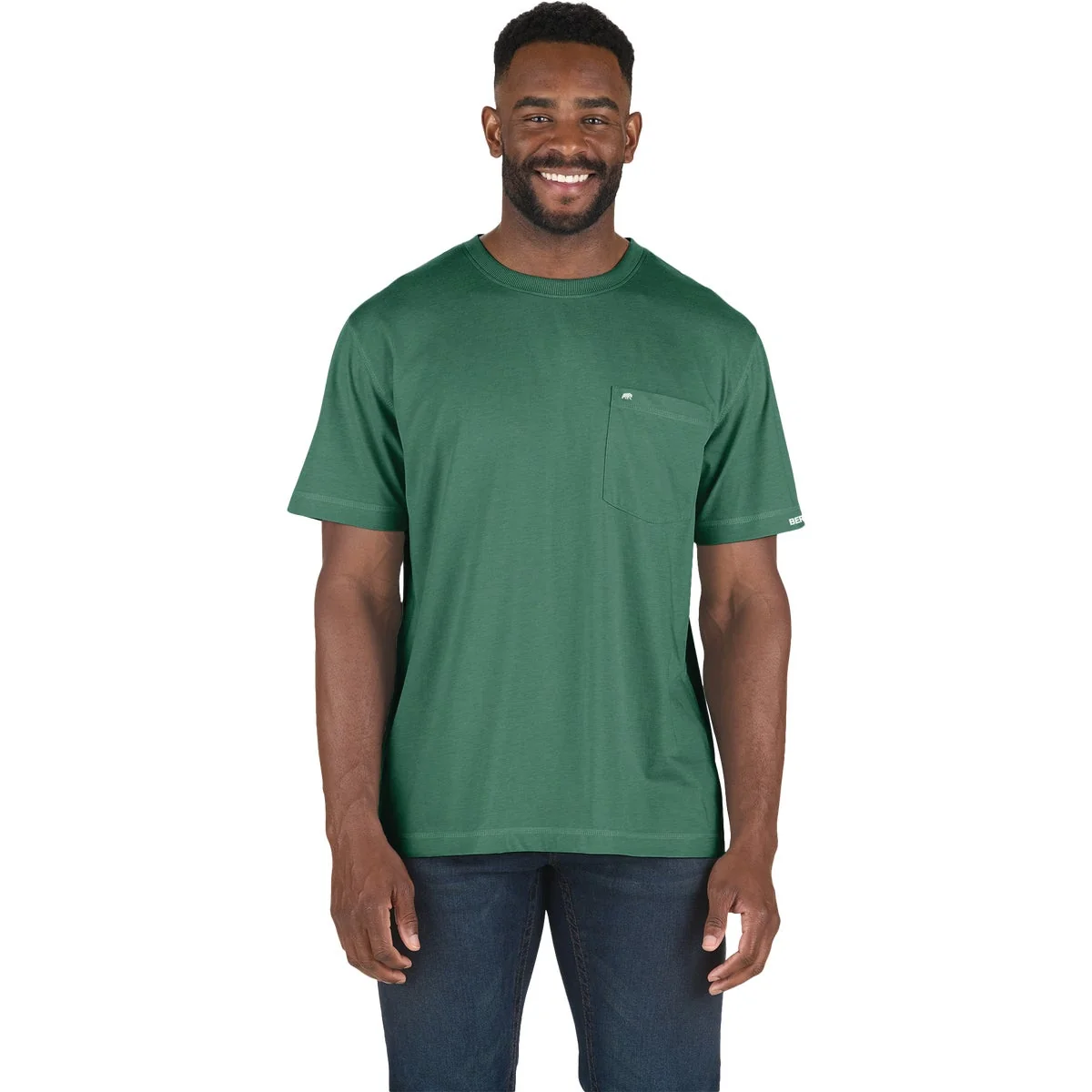 Enhanced Berne Performance Men’s XL Tall Pine Short Sleeve Pocket T-Shirt Original