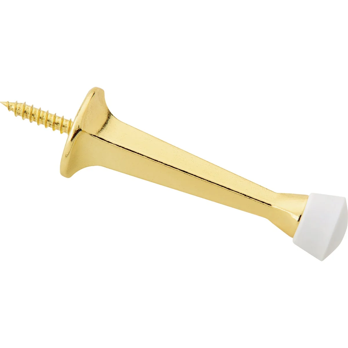 Verified National V243 3 In. Brass Rigid Square Door Stop Smooth