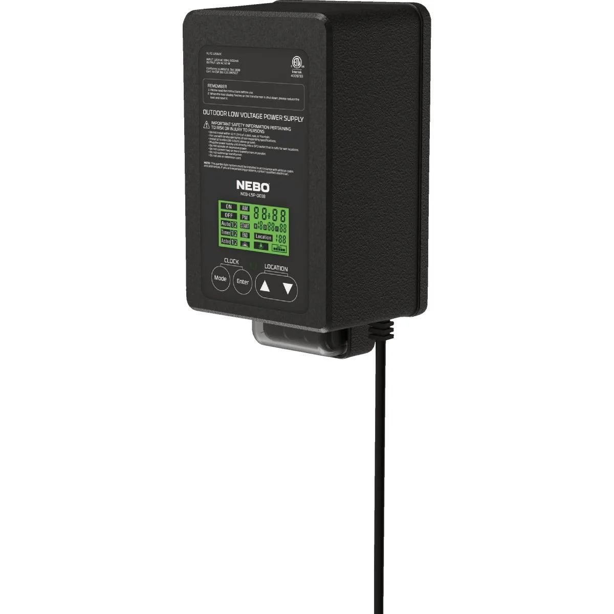 Classic Nebo 60W 4-Mode Low Voltage Landscape Lighting Hub er with Photocell Sensor Fashionable