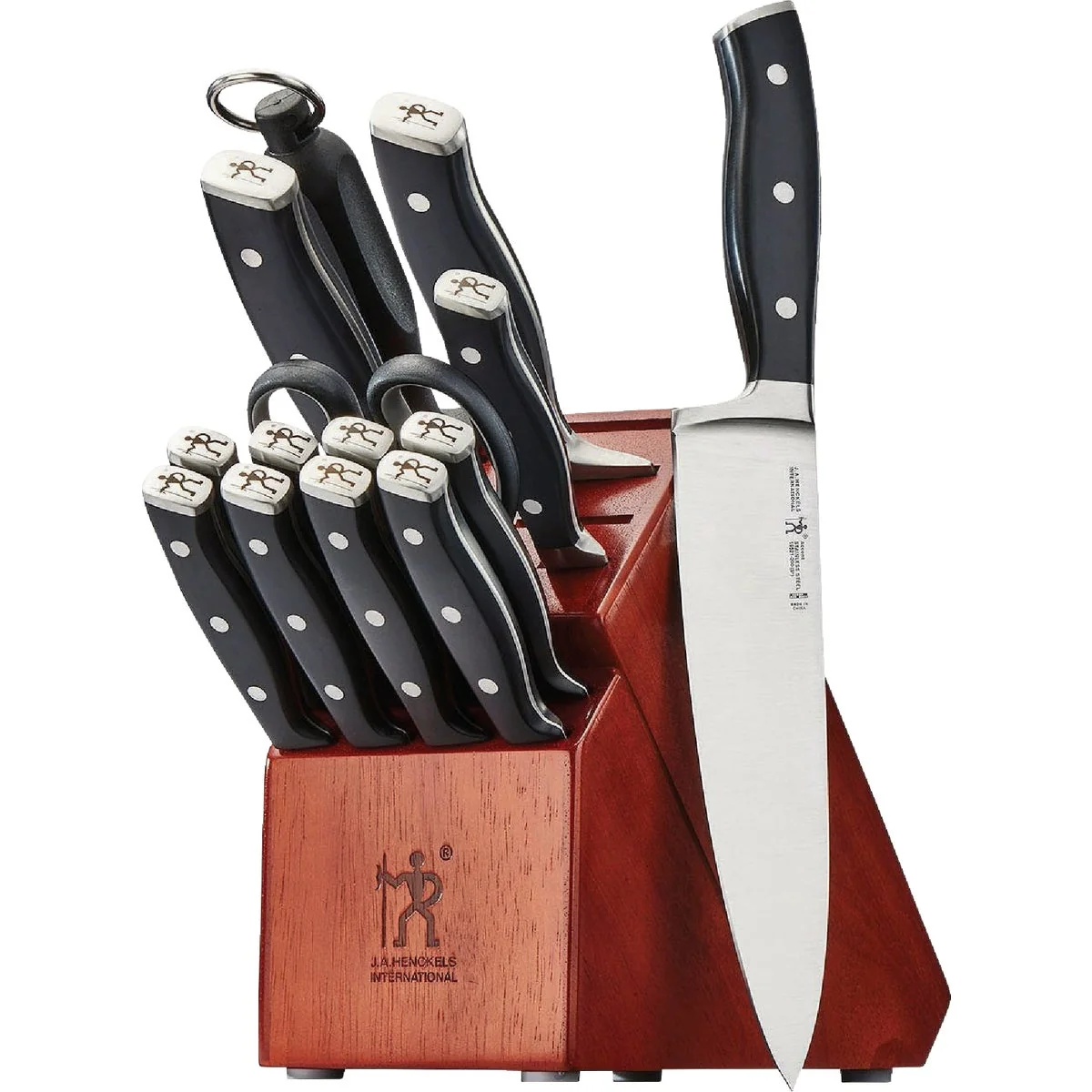 Next-Generation J. A. Henckels International Forged Accent Knife Block Set 15-Piece Exceptional