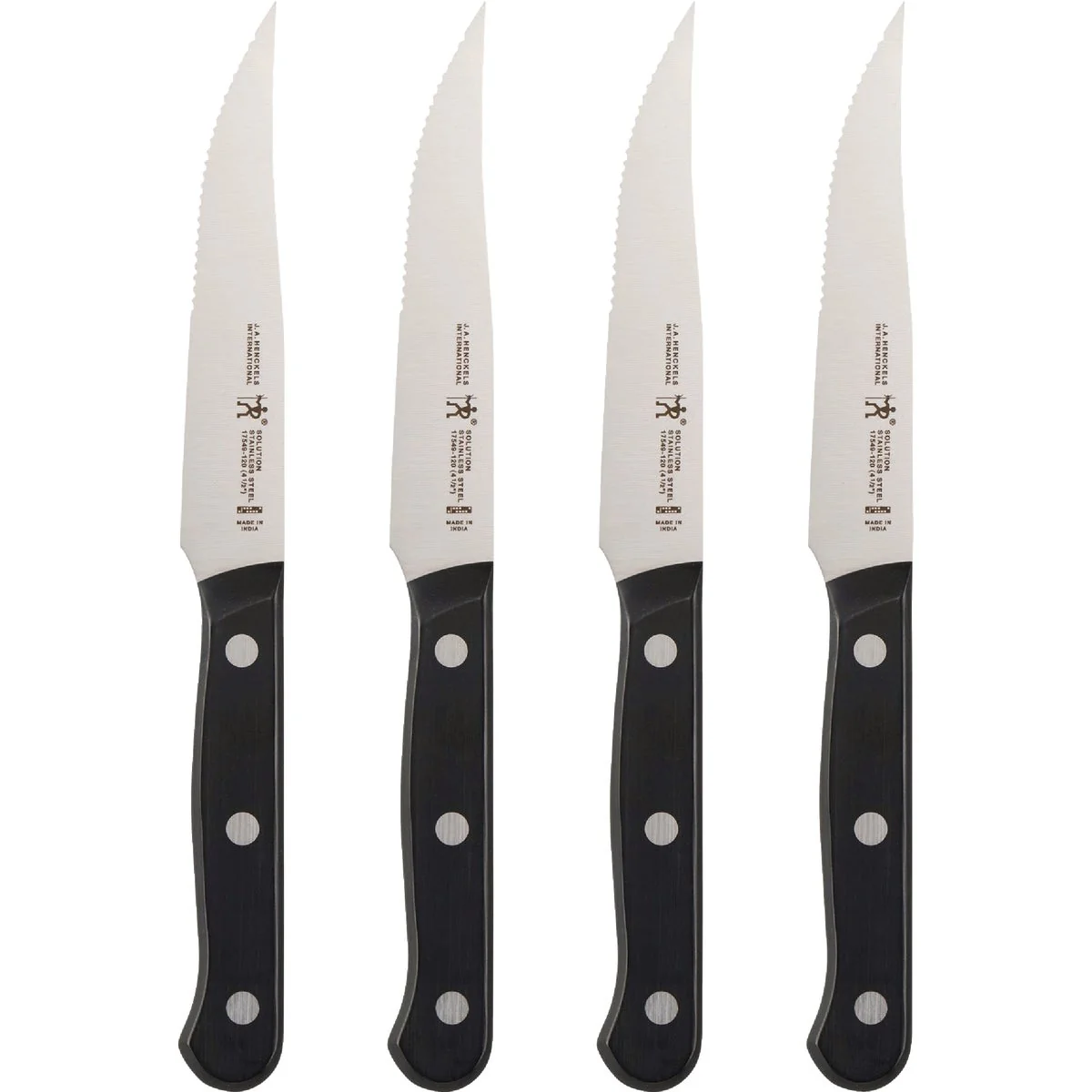 Safe J. A. Henckels International Solution 4-1 2 In. Steak Knife Set 4-Piece Relaxed