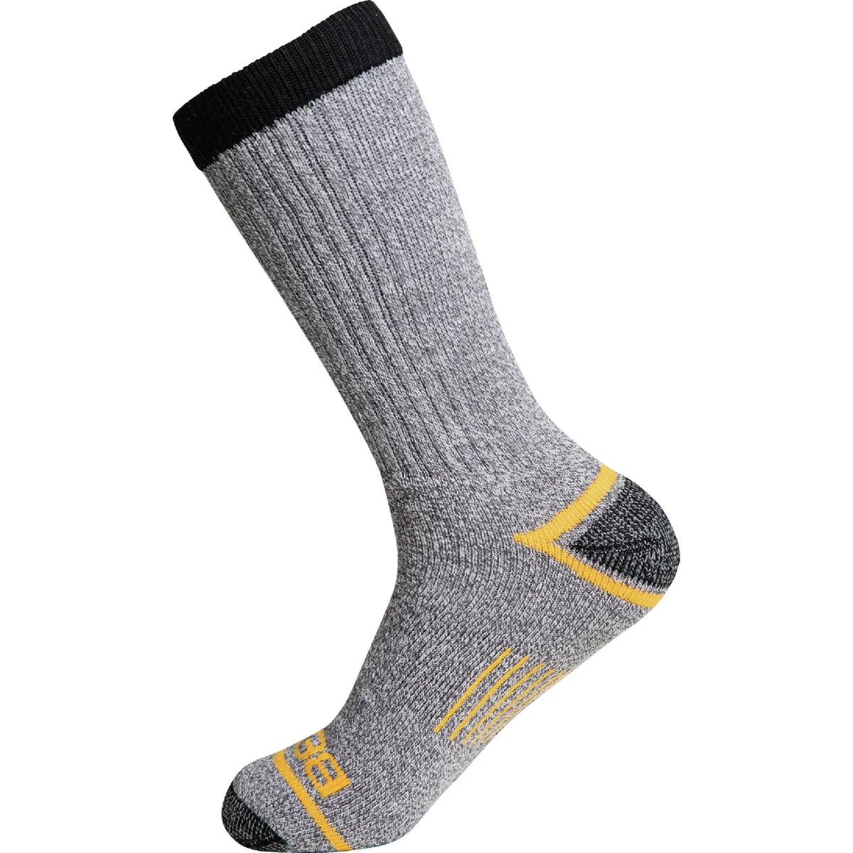 Enhanced Berne Men’s 12 to 15 Graphite White Performance Work Crew Socks 3-Pack Elegant