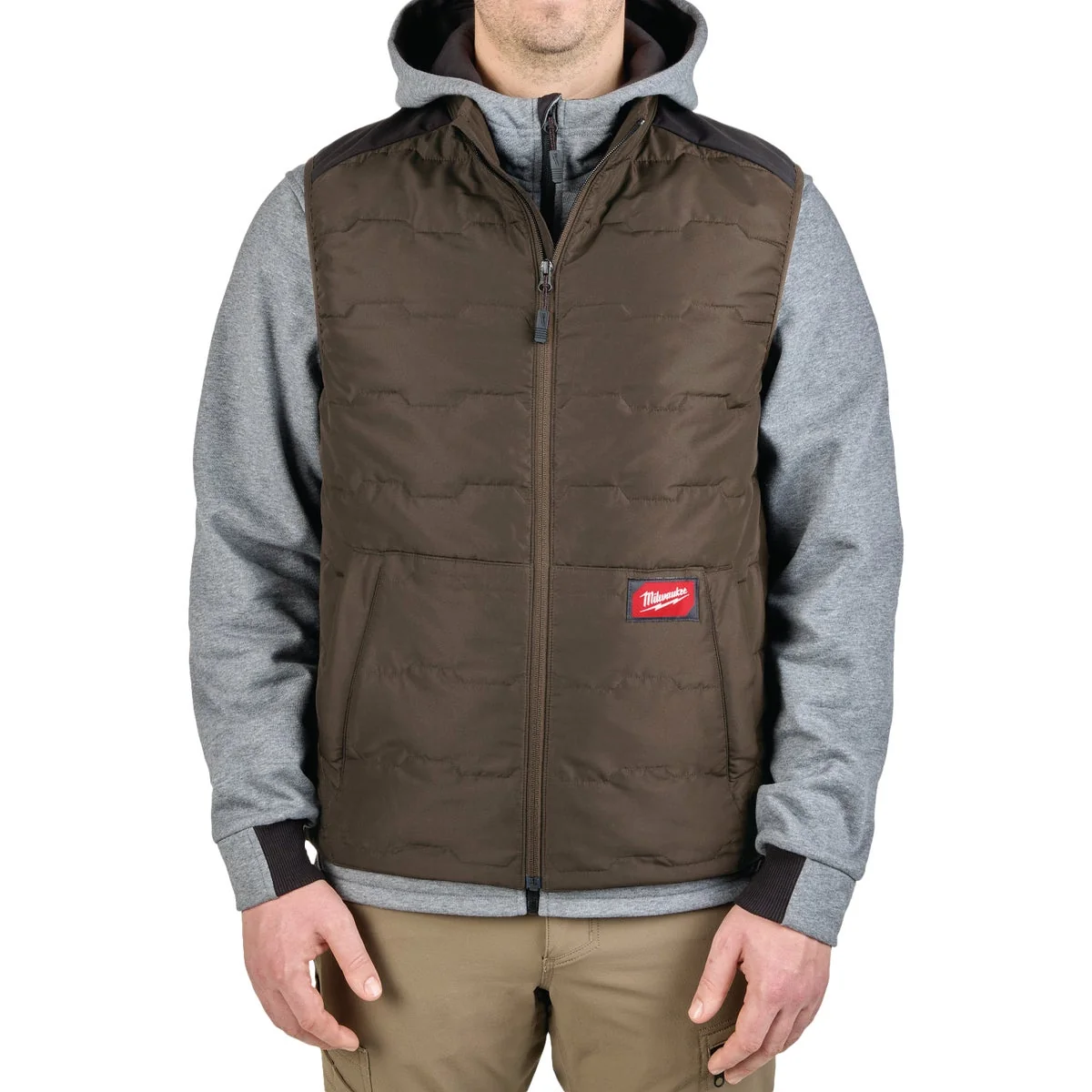 World-Class Milwaukee FLEX Men’s 2XL Brown Lightweight Insulated Vest Unique