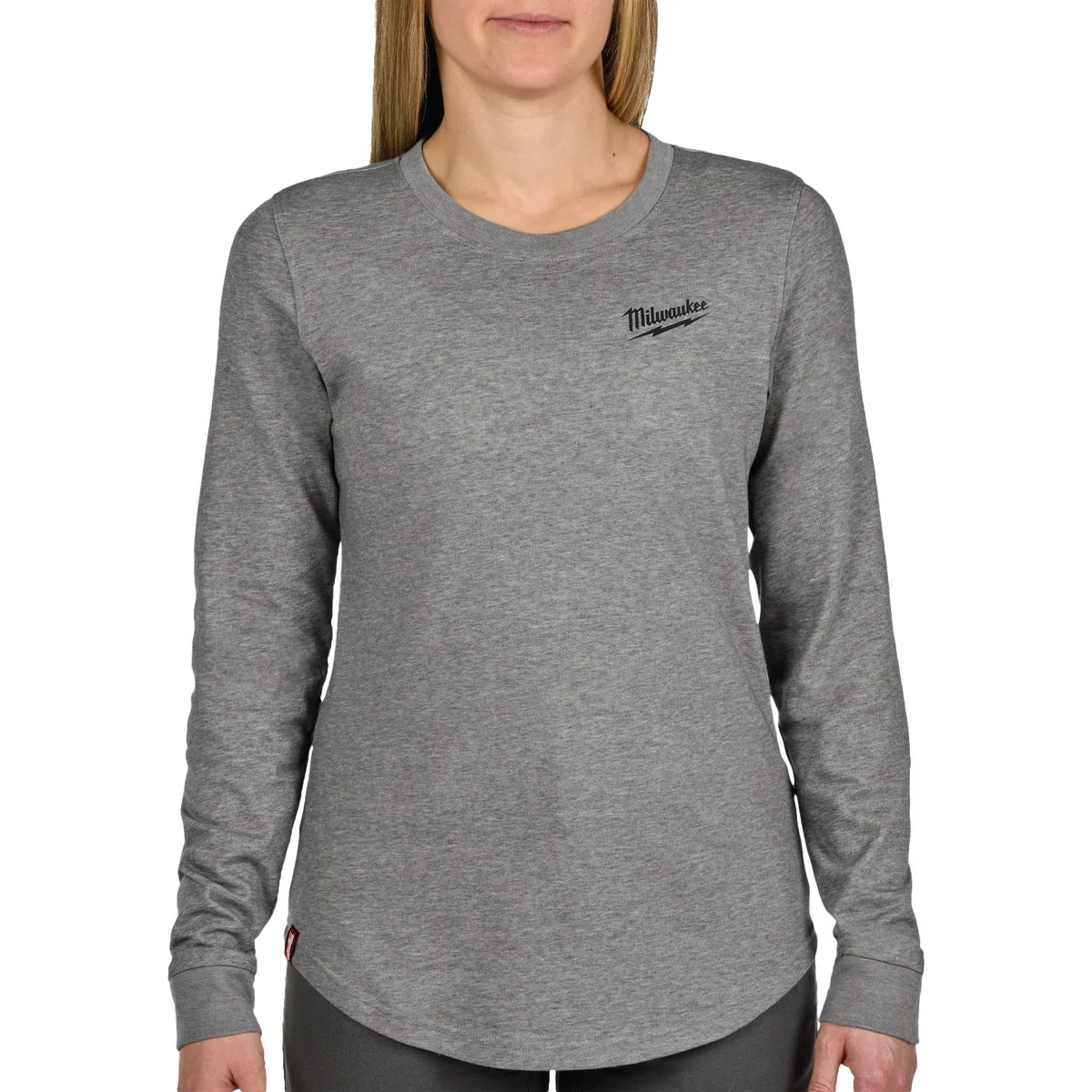 Functional Milwaukee FLEX Women’s Large Gray Long Sleeve Hybrid T-Shirt Dependable