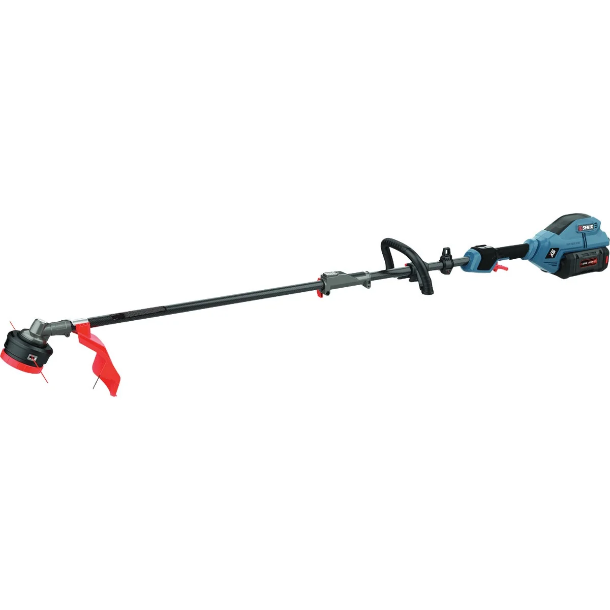 Healthy SENIX X6 60V Max 16 In. Brushless Attachment Capable Carbon Fiber Shaft Cordless String Trimmer Kit with Battery Charger Smart
