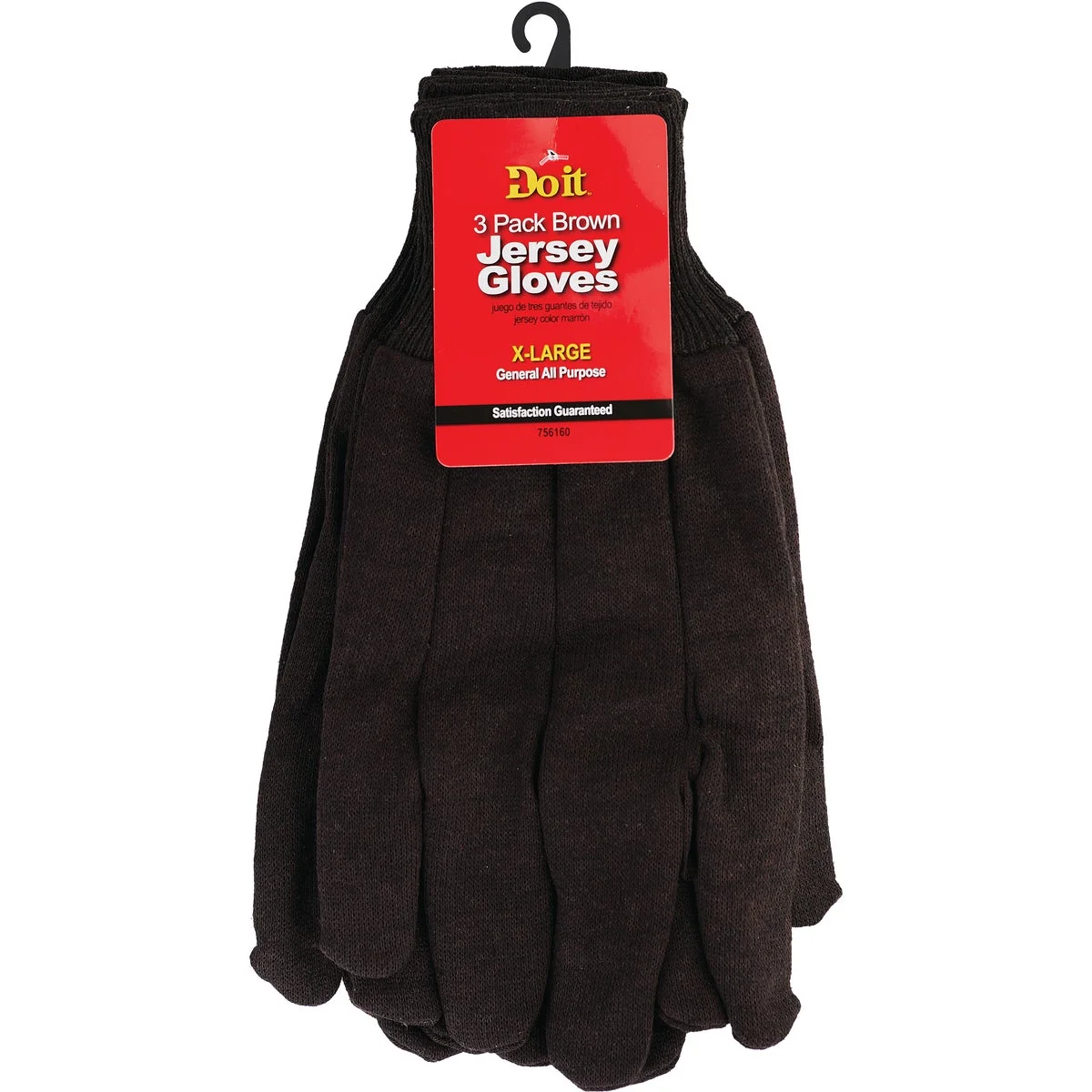 User-Friendly Do it XL Jersey Knit Work Glove 3-Pack Lightweight
