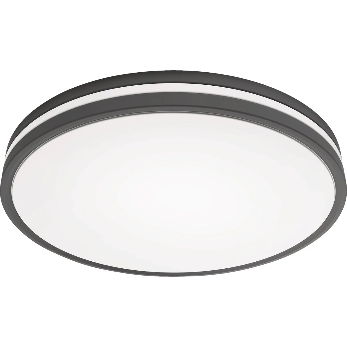 Convenient Feit 14 In. Matte Black LED CCT Dimmable Dual Band Flush Mount Ceiling Light Fixture Recyclable