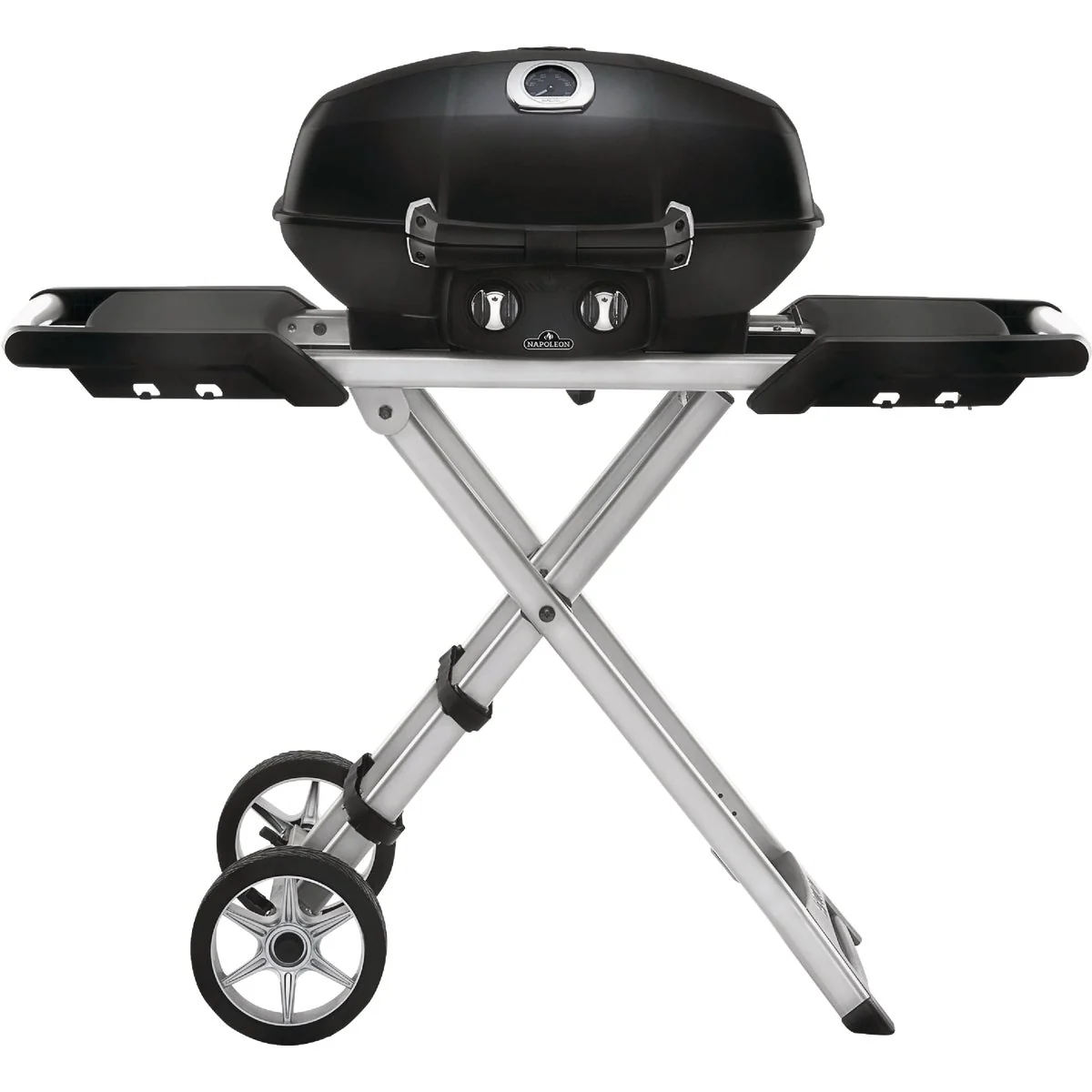 Elegant Napoleon TravelQ PRO285X Portable Propane Gas Grill with Scissor Cart Black Effective
