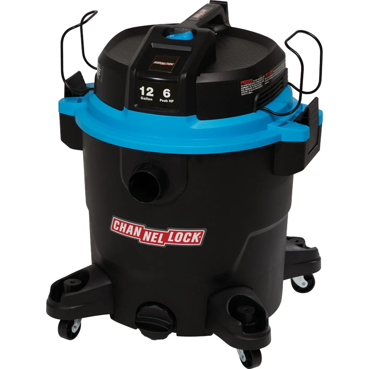 Secure Channellock Pro 12 Gal. 6.0-Peak HP Wet Dry Vacuum Soft