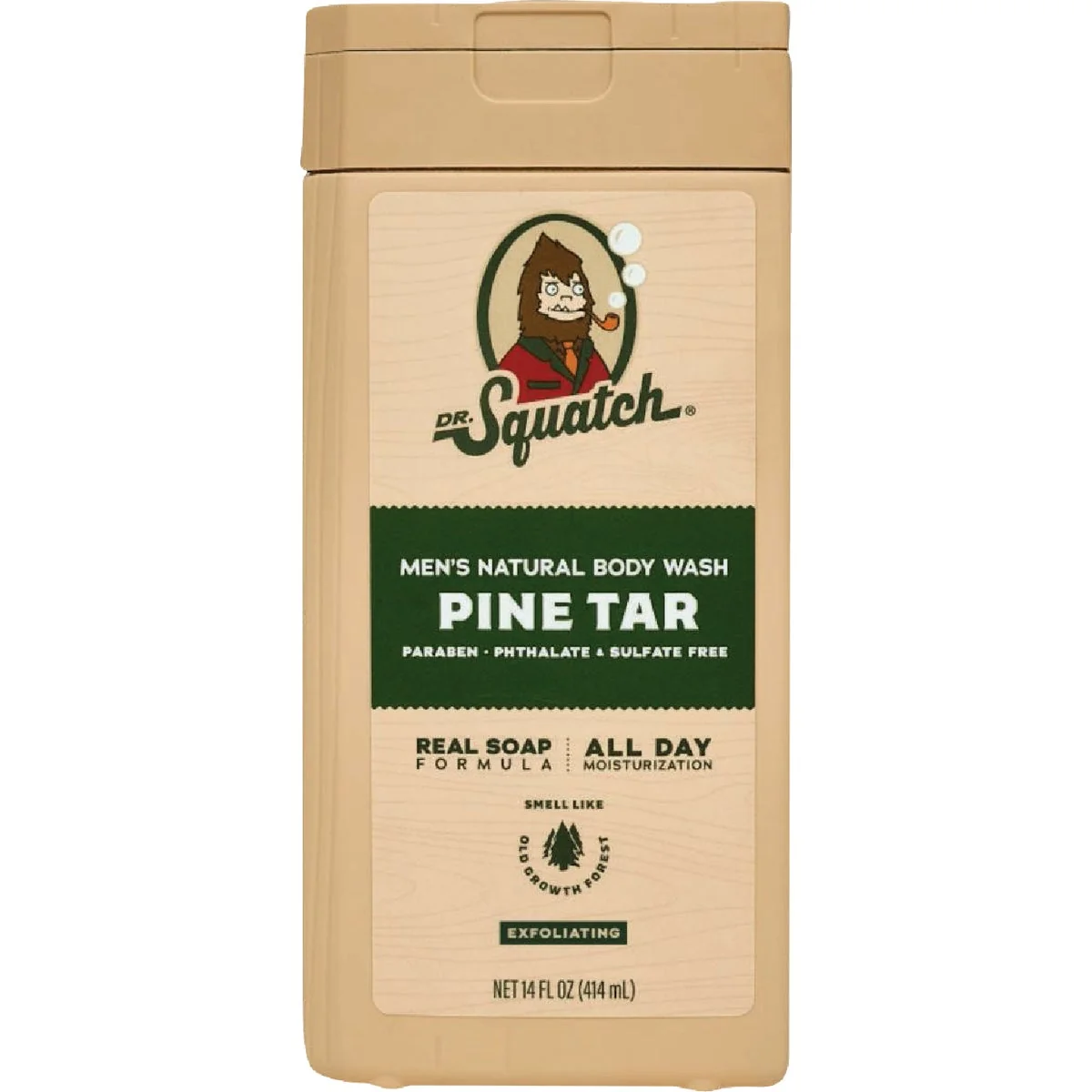 Reusable Dr. Squatch 14 Oz. Pine Tar Scent Body Wash Relaxed